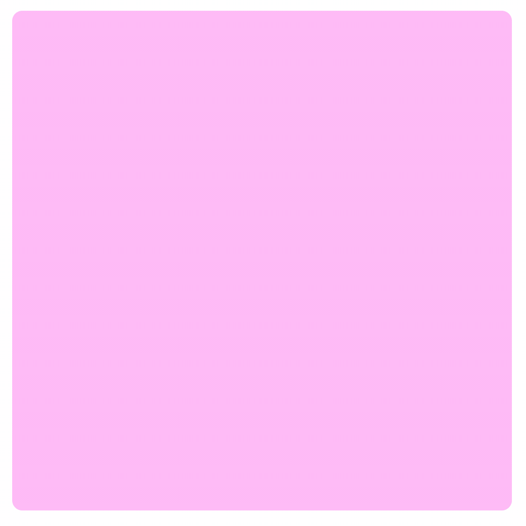 A solid pink square background with a soft pastel hue fills the entire frame.