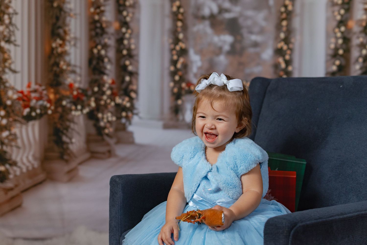 Christmas mini session in studio portrait