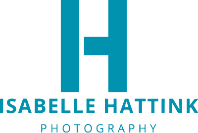Isabelle Hattink Photography logo featuring a bold teal letter H above the brand name in teal typography.