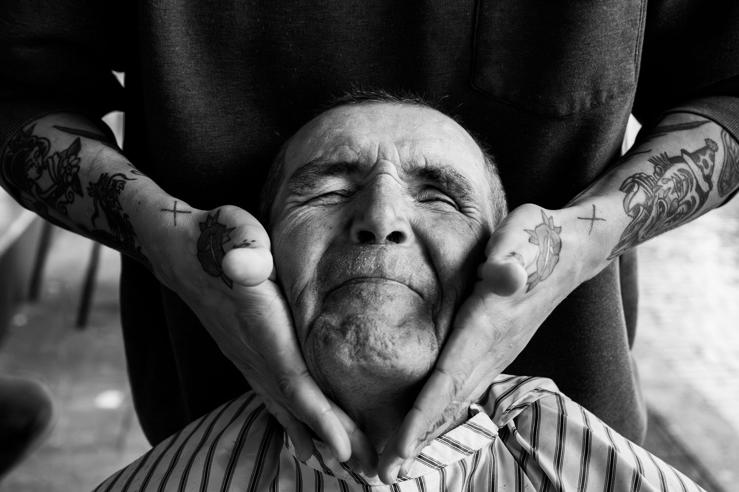 Black and white close-up photographs of hands in various expressive gestures and positions.
