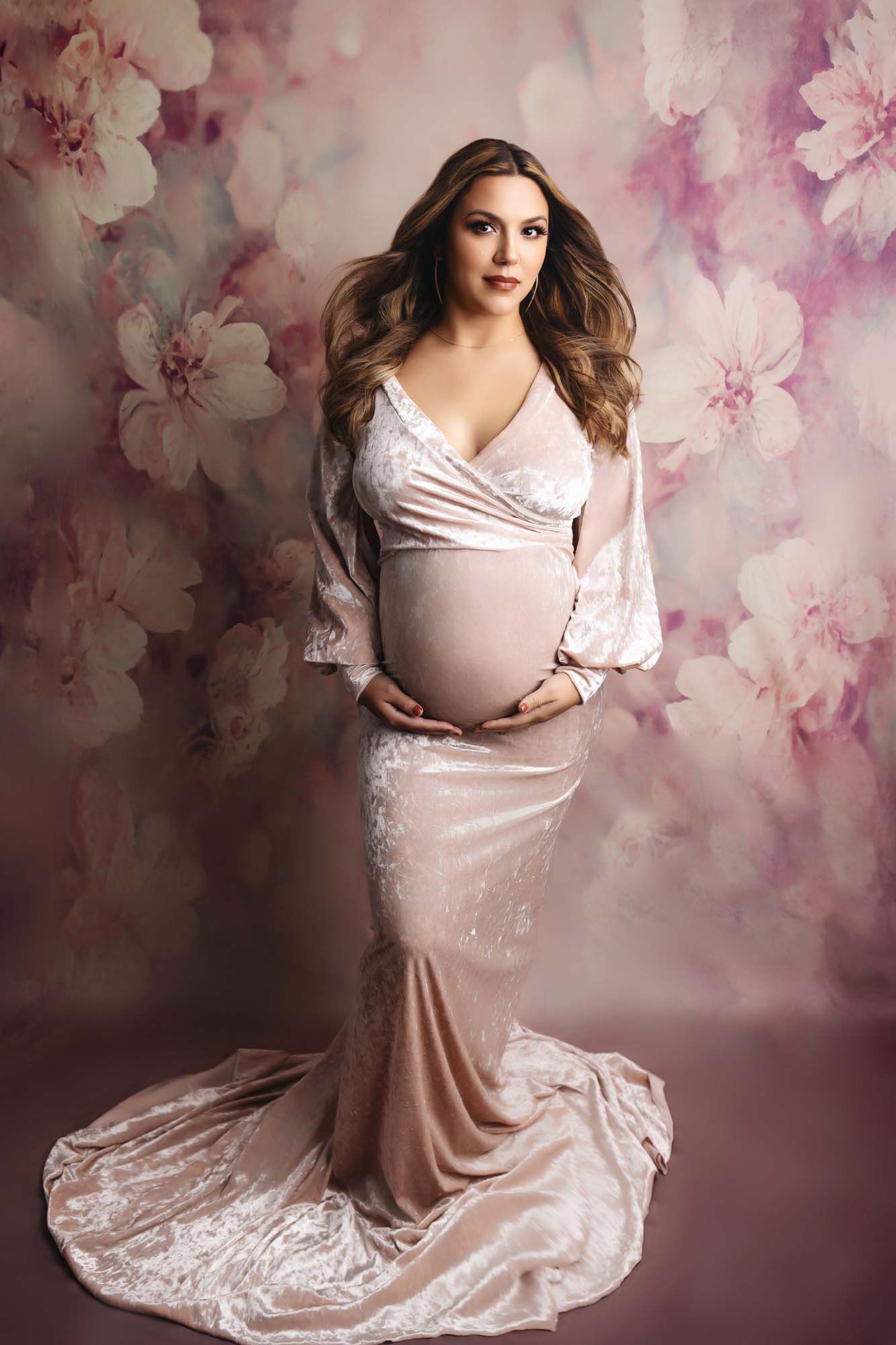 floral tampa maternity session