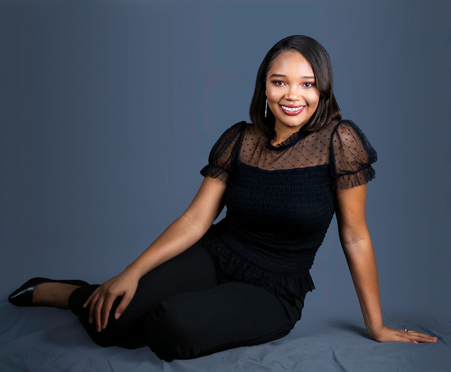 Professional studio portrait high school senior for graduation photos in Jacksonville, Florida