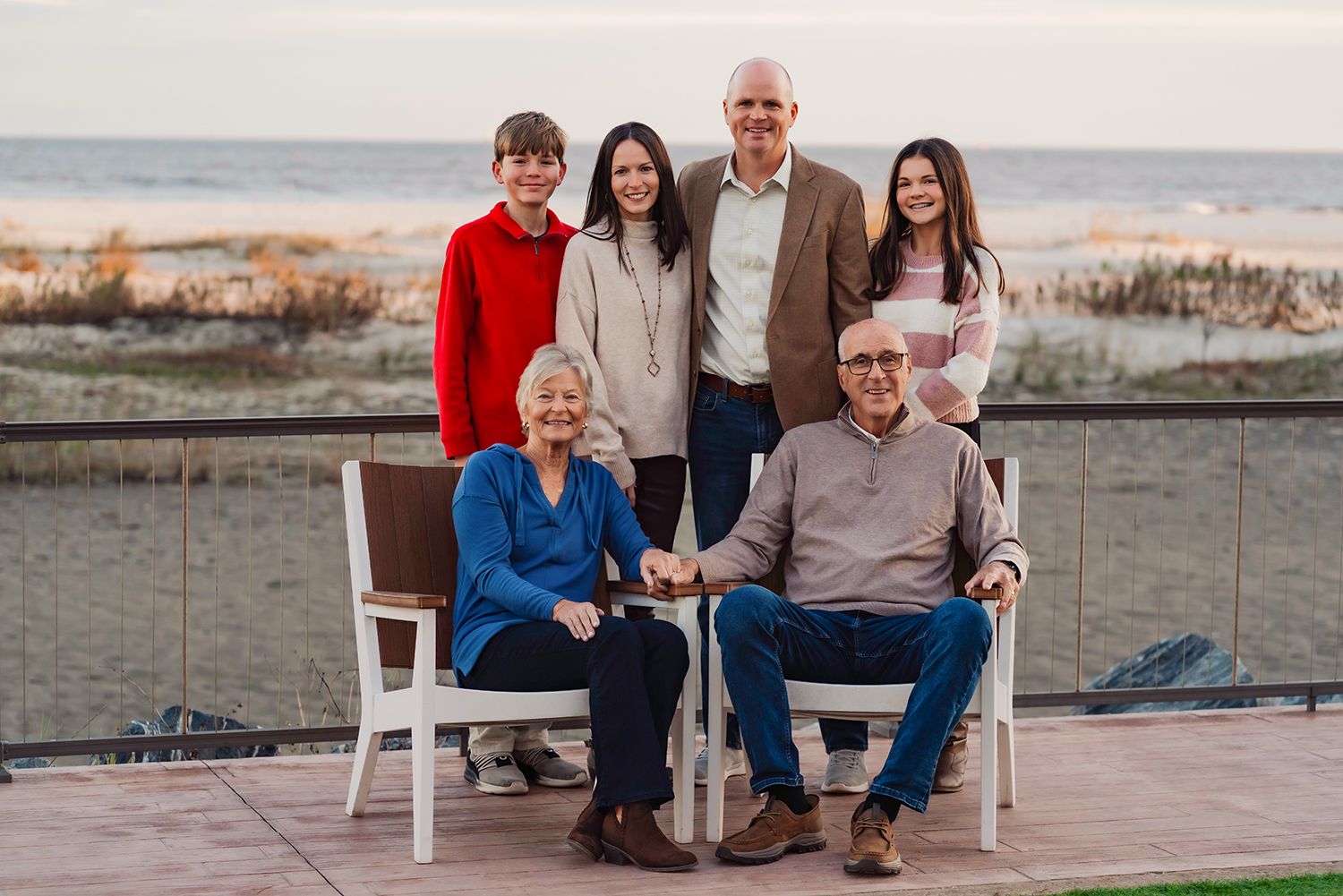 Multi-generational family portraits outdoors in Jacksonville, Florida