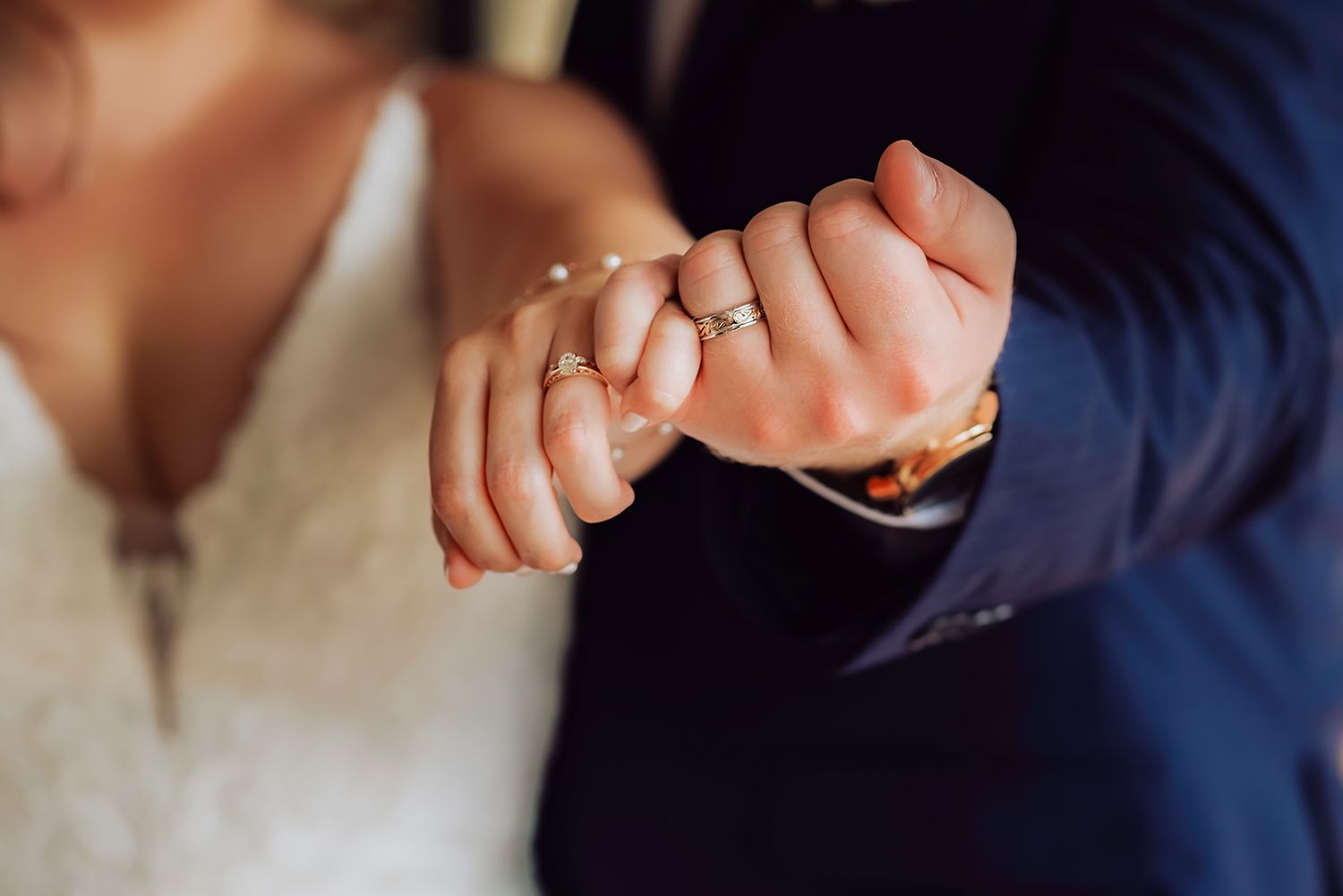 Pinky-promise ring shot of wedding details in Ocala Florida for wedding photography.