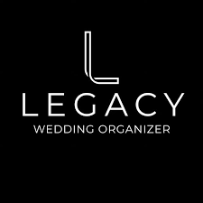 Legacy Wedding Organizer logo featuring elegant minimalist design with geometric L symbol on black background.