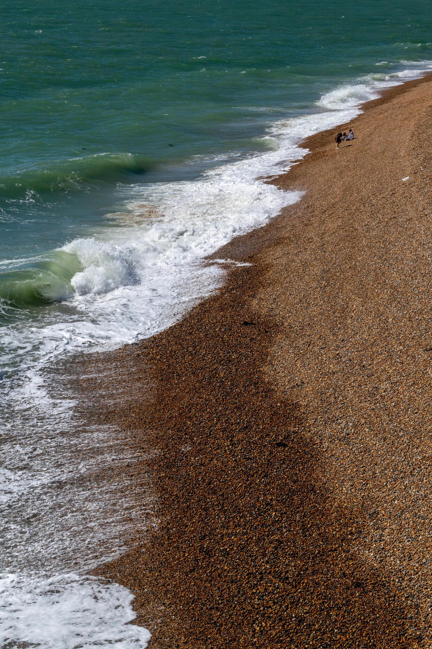 Big waves at Folkestone beach, seaside photography Kent