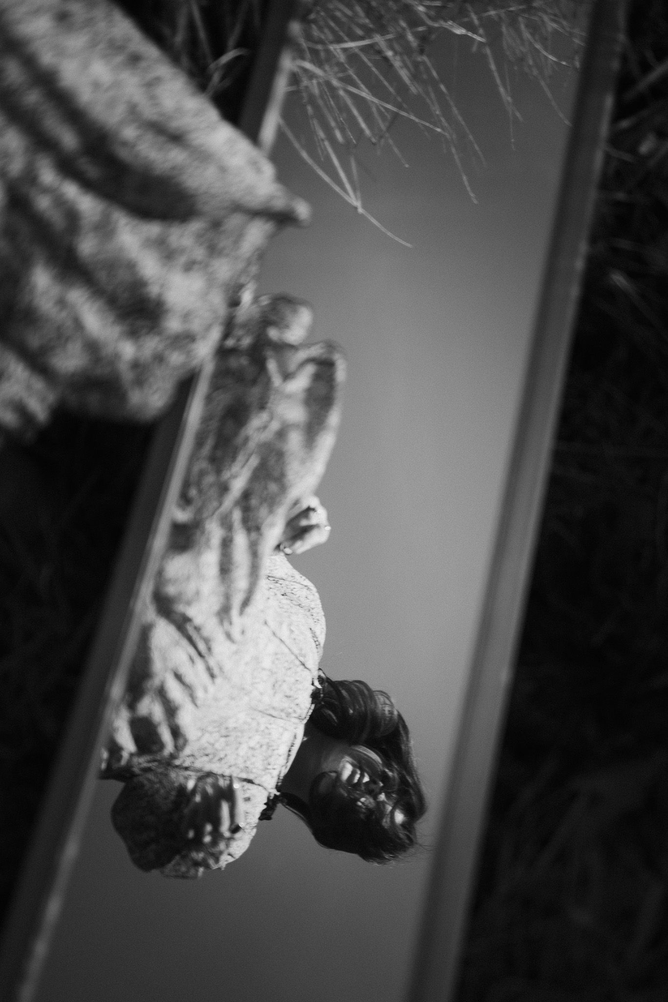 Abstract black and white photography with dramatic shadows and textures.