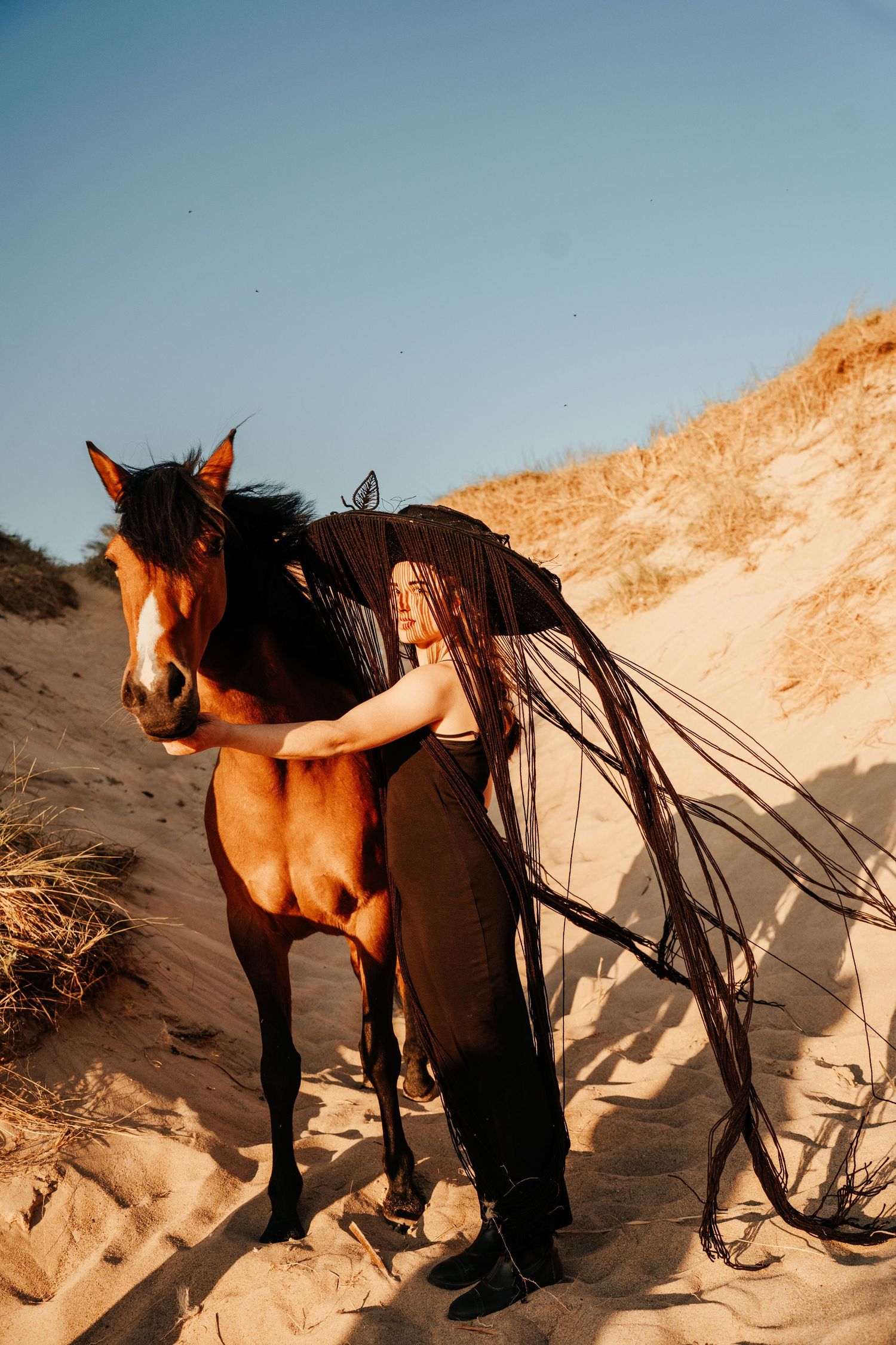 photo artistique femme et son cheval Normandie, Cherbourg