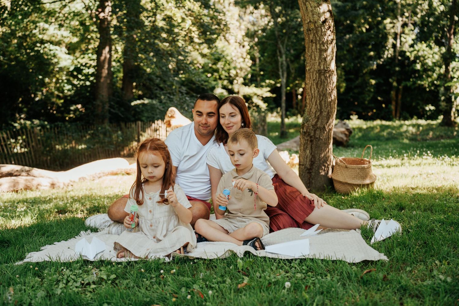 instant famille sur le pique-nique en Normandie