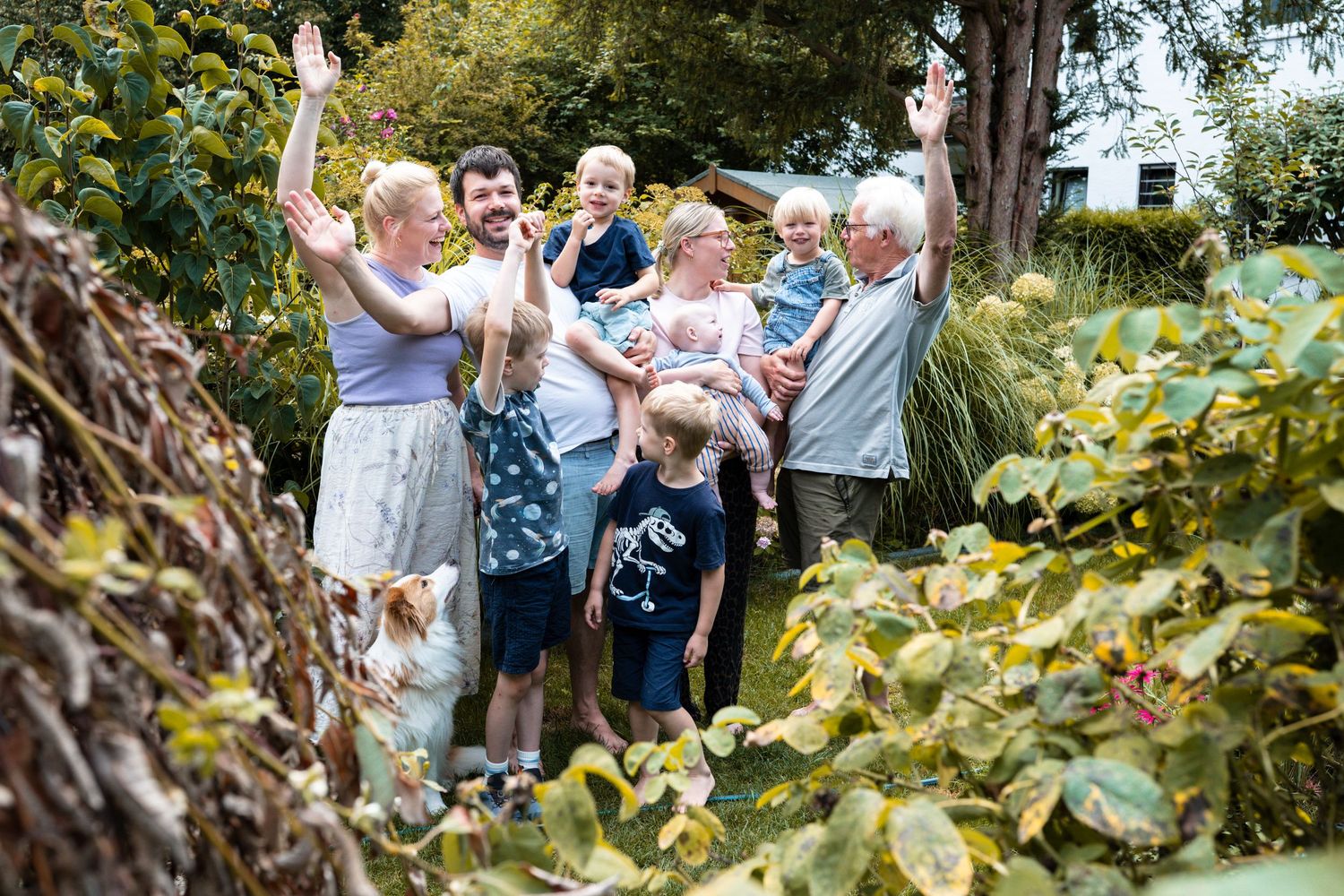 gruppenfoto familien