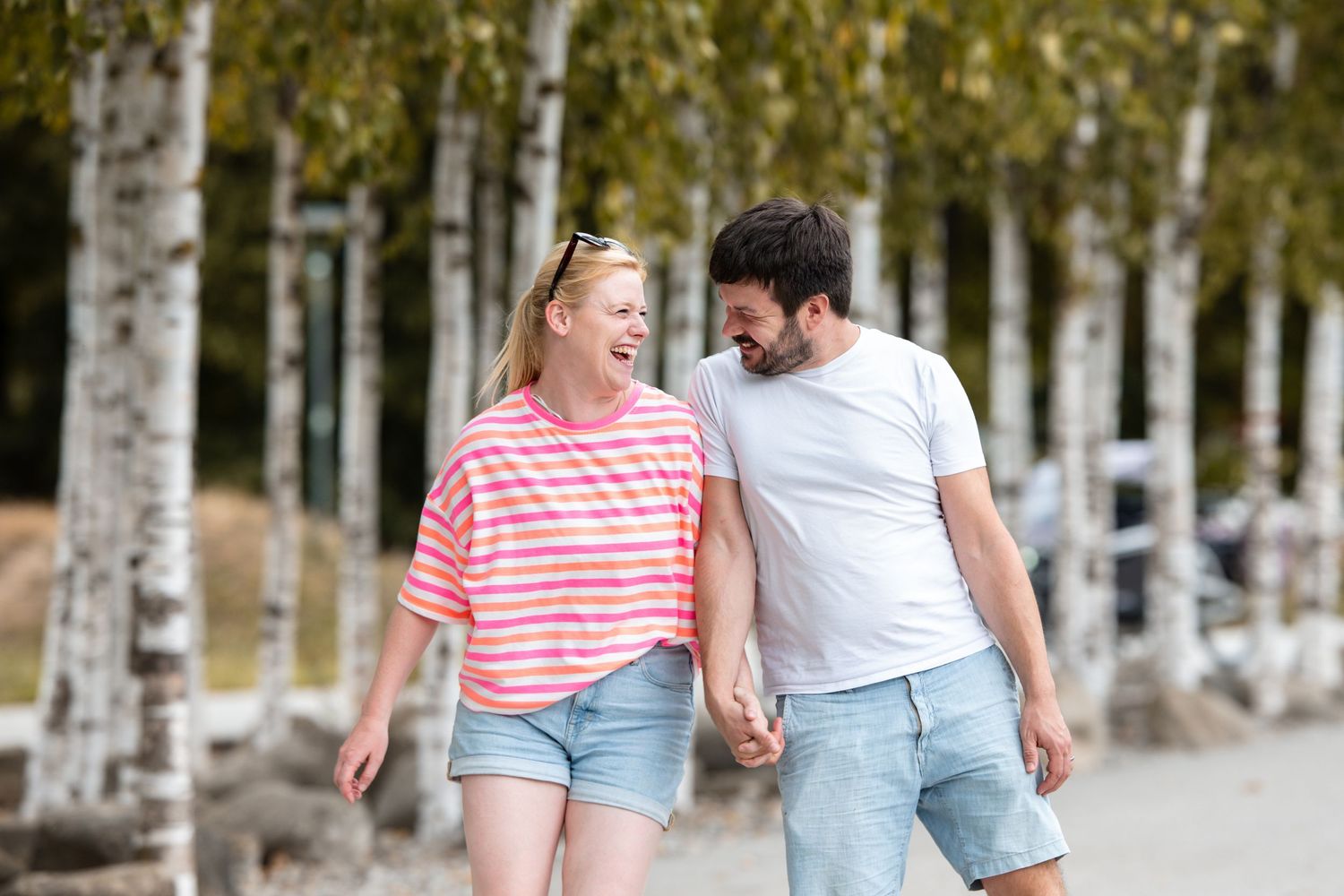 mann und frau fröhlich, paar, ehe,