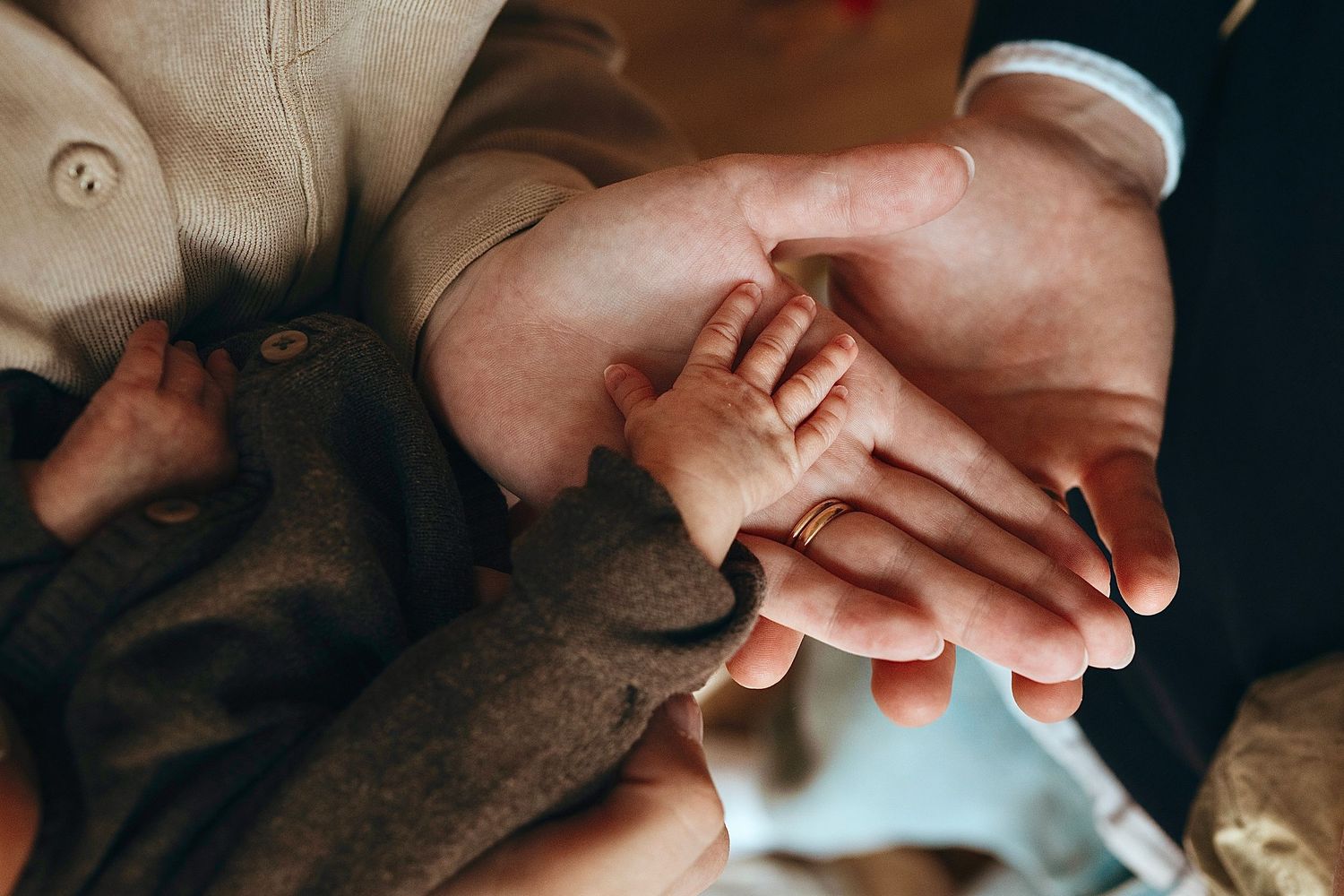 Familie, Hände, Baby