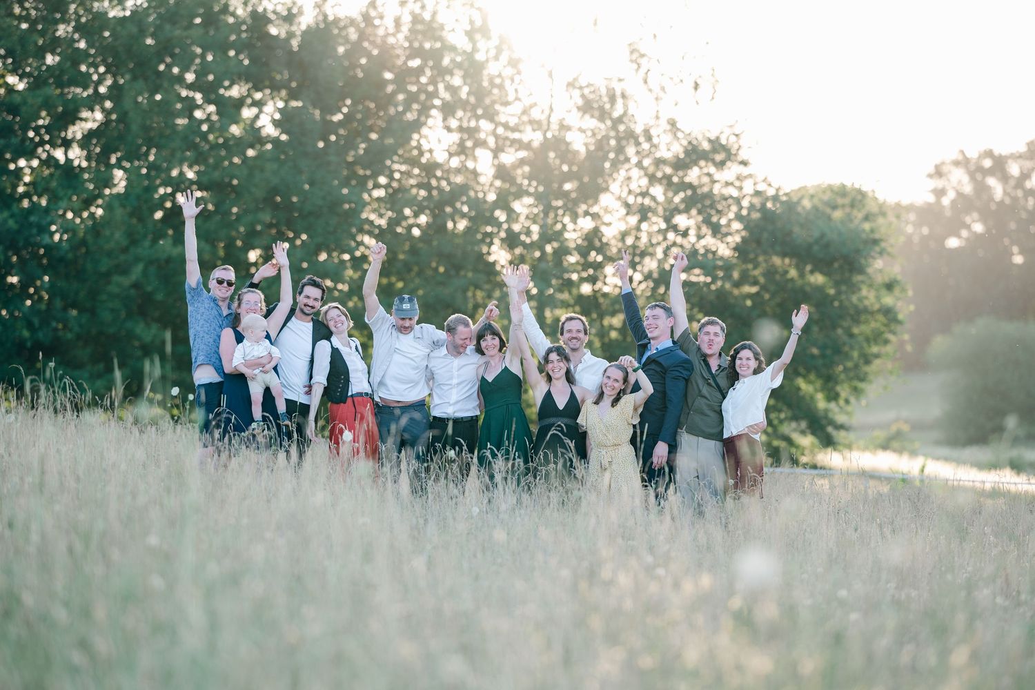 gruppenbild gäste freunde, Reiterhof