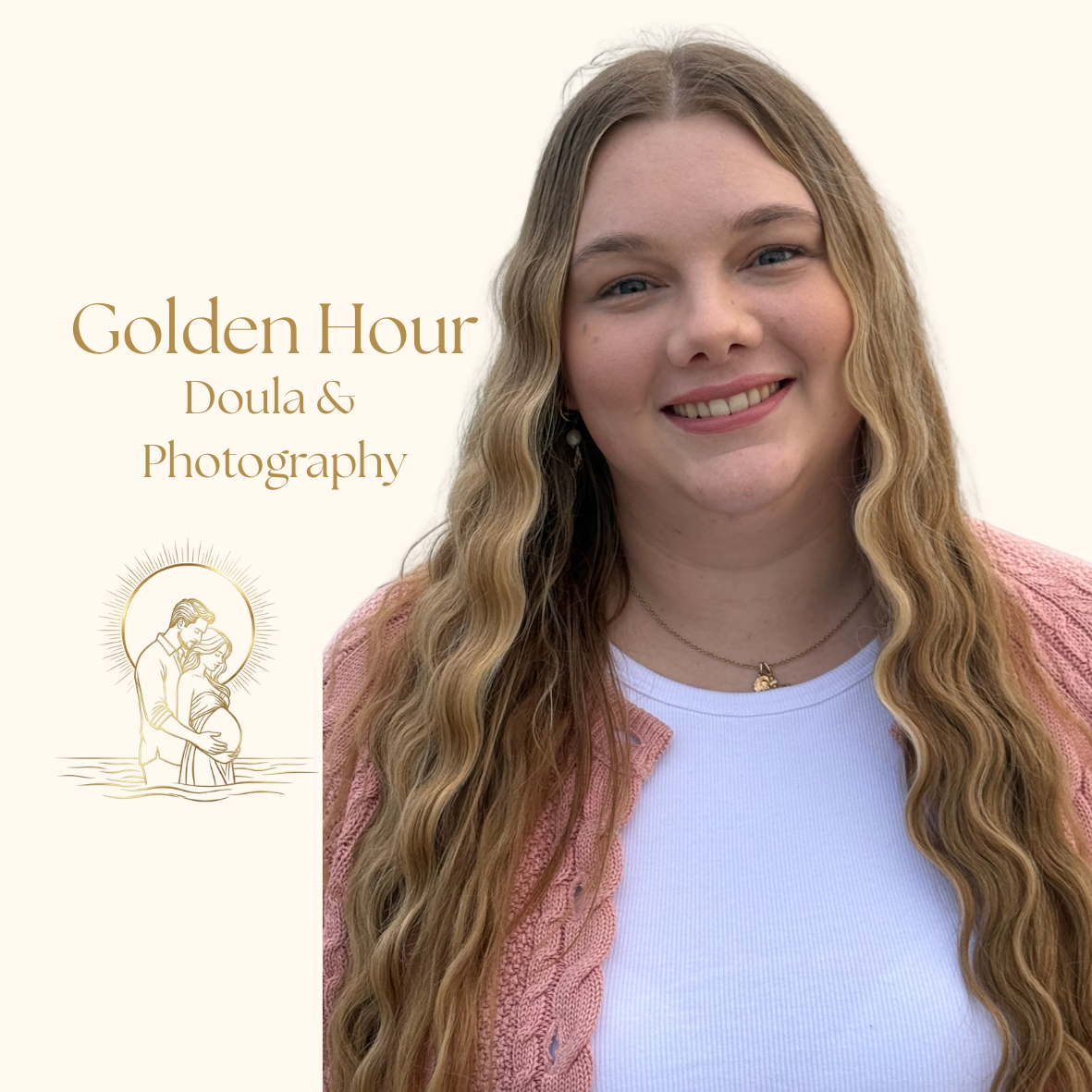 Owner and heart of Golden Hour Perth, Mon Hyde, with Golden Hour Perth logo