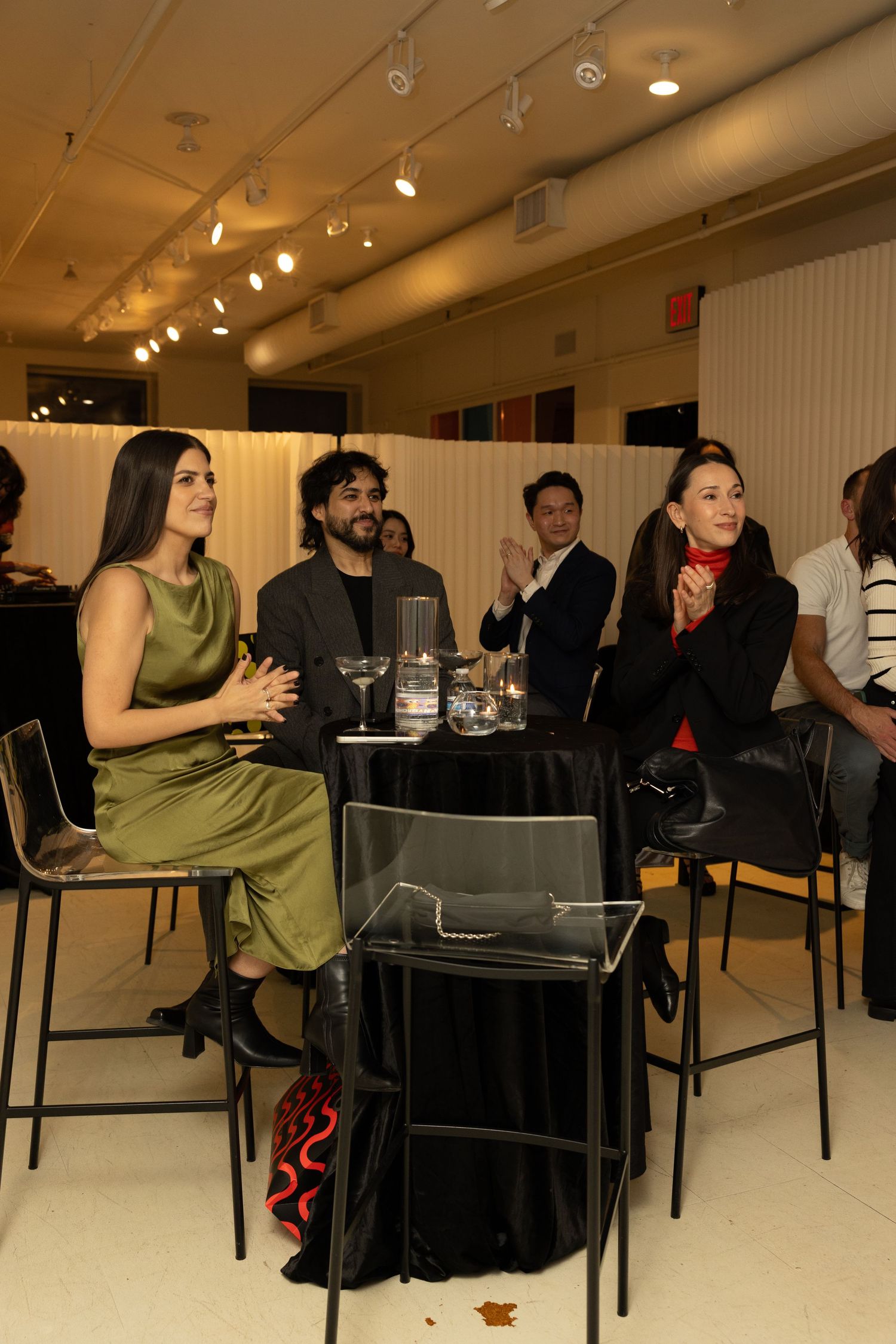 Guests attending a Flying Solo fashion event in New York City.