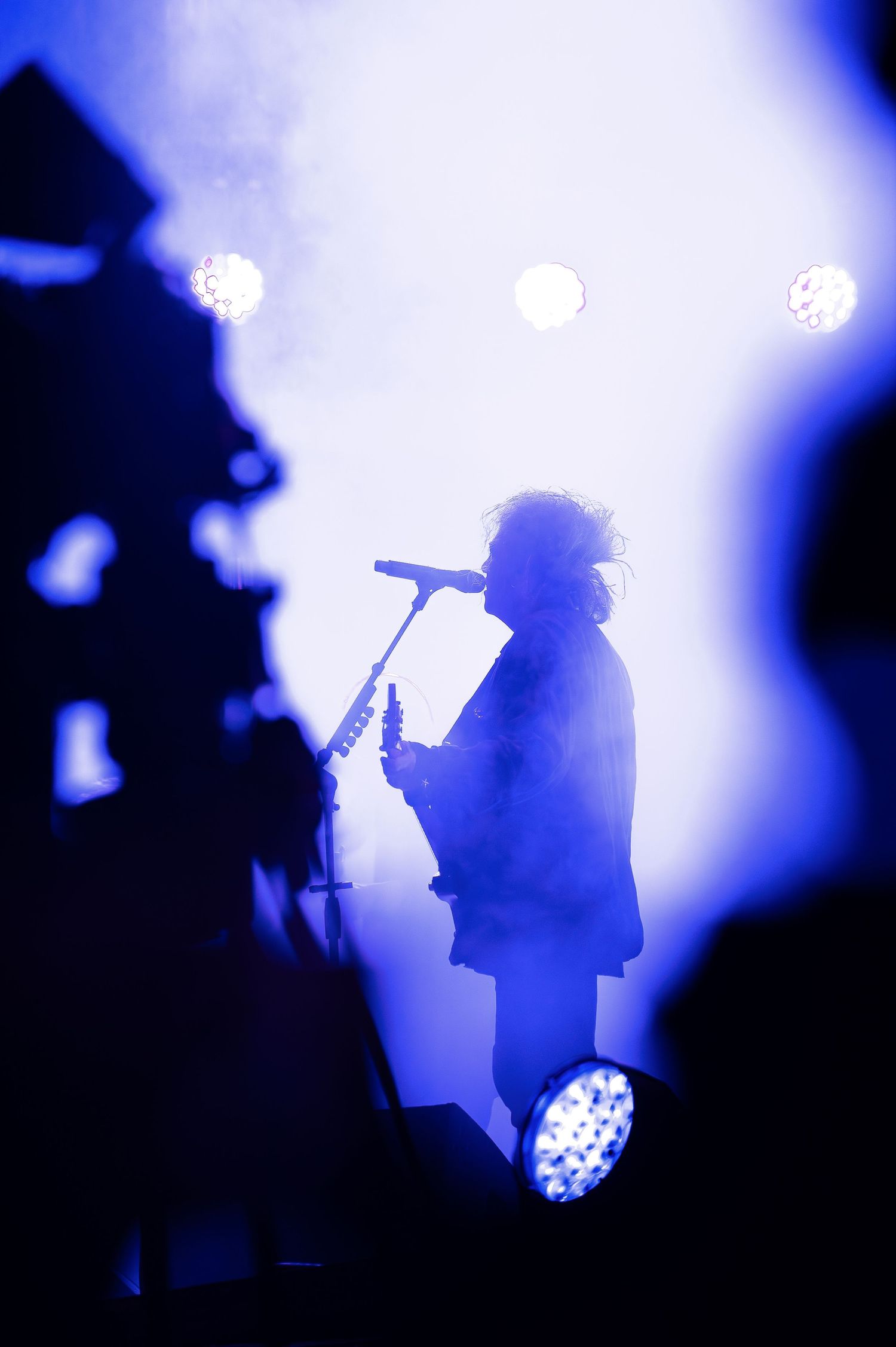 The Cure performing live at Corona Capital in Mexico City, photographed by Canadian concert photographer Lisa Mark.