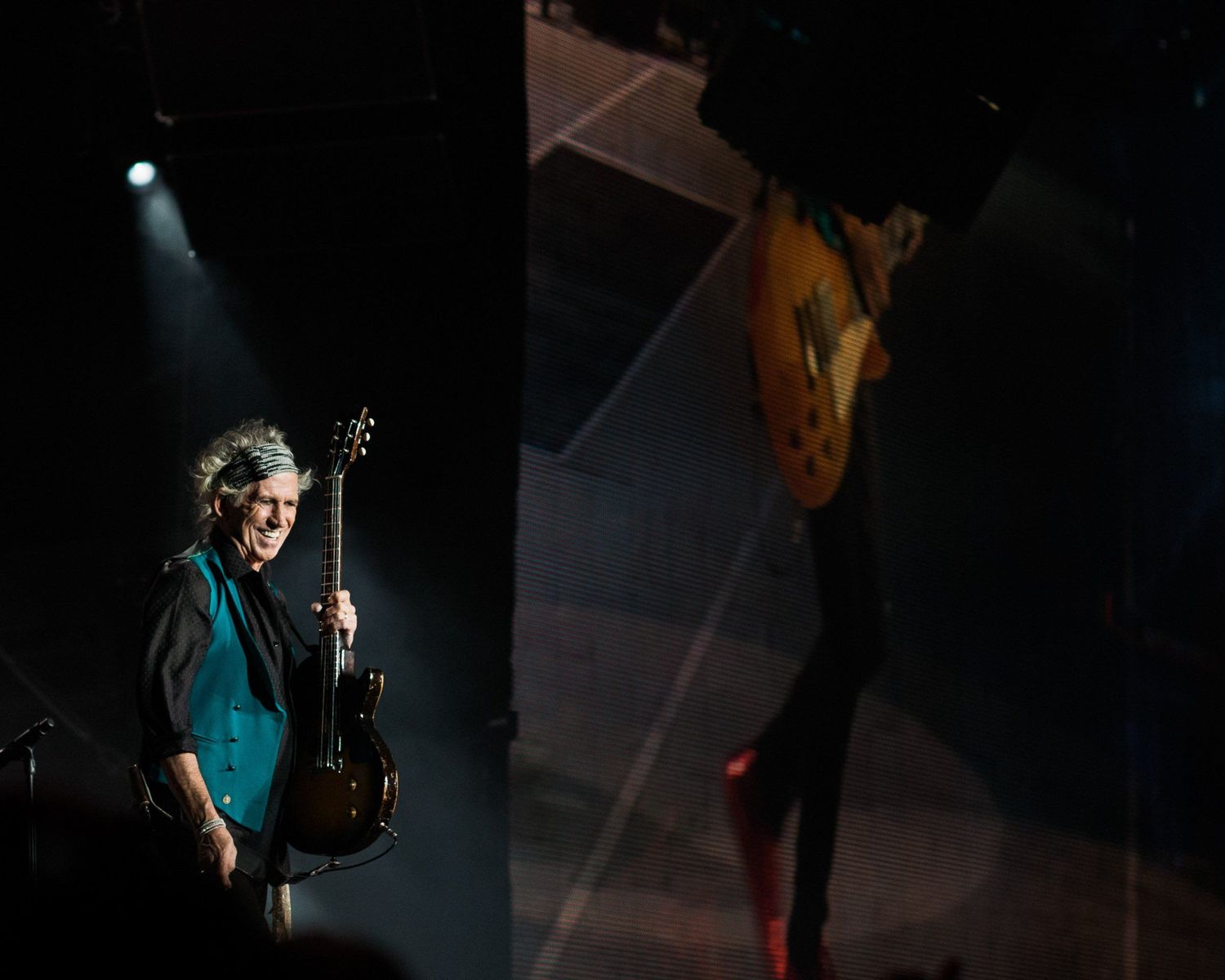 The Rolling Stones performing live in Buffalo in 2015, photographed by Lisa Mark.