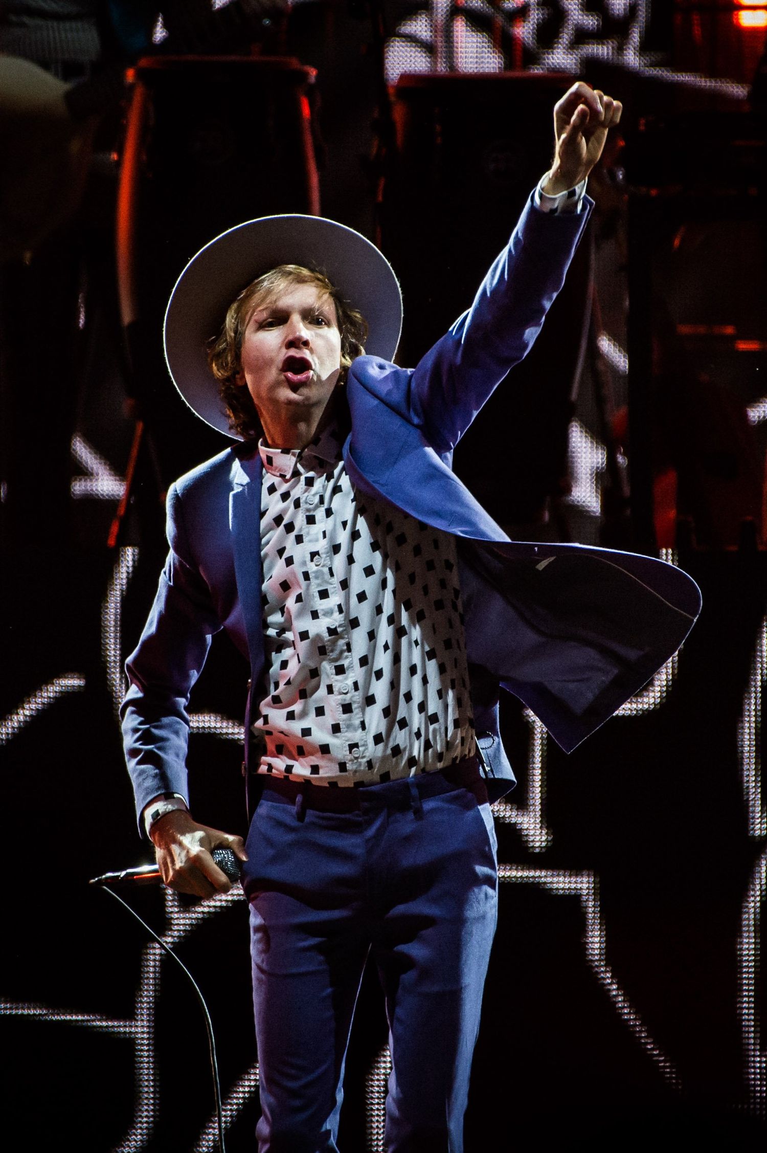 Beck performing live at Toronto’s Molson Amphitheatre, photographed by Lisa Mark.