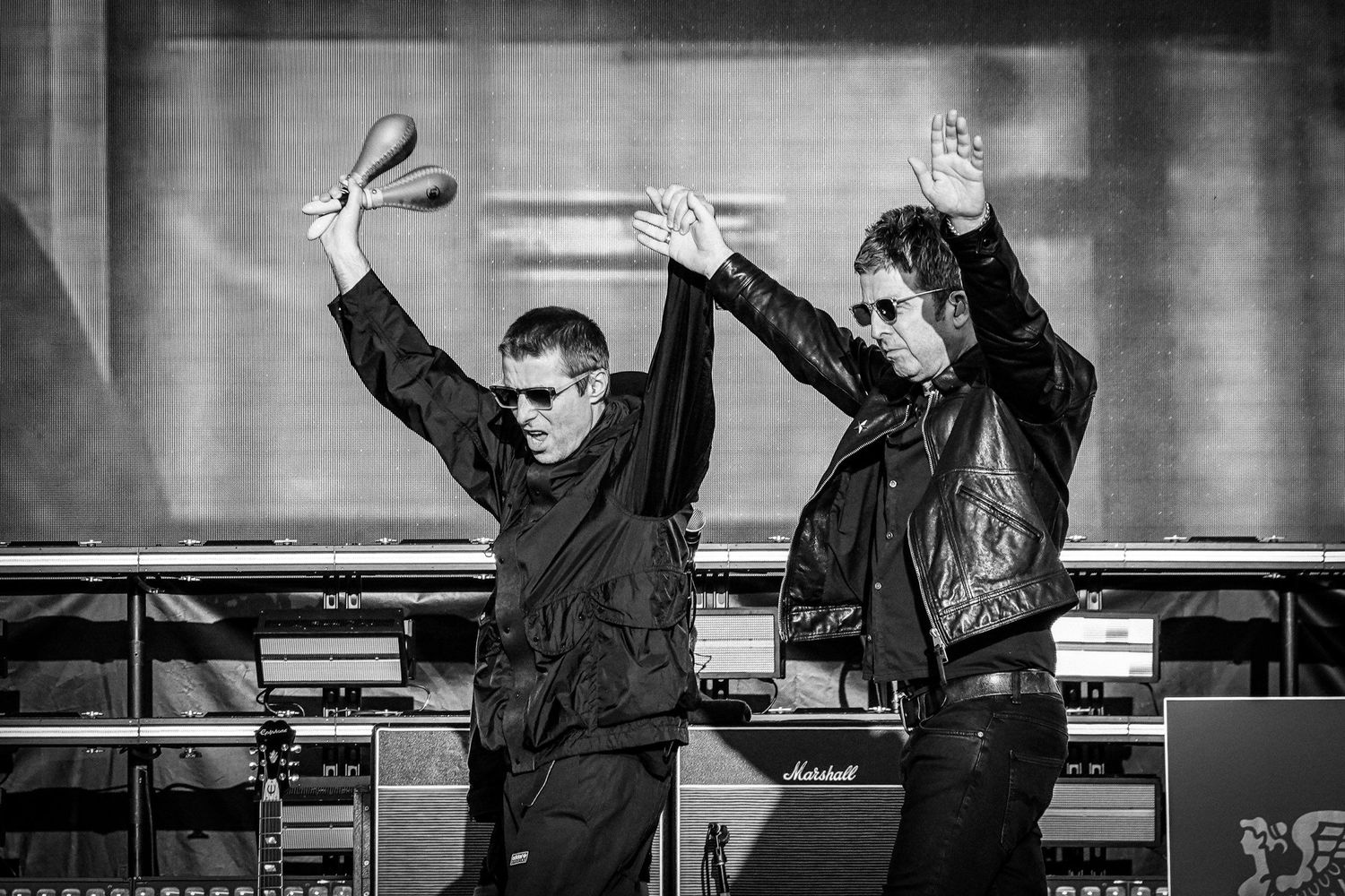 Oasis performing live at Heaton Park in Manchester on July 16, 2025, photographed by Lisa Mark.