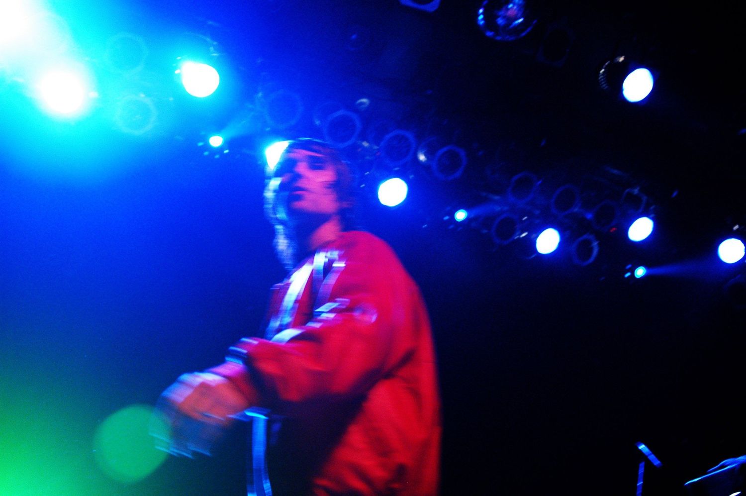 Ian Brown performing live at The Mod Club in Toronto in 2005, photographed by Lisa Mark.