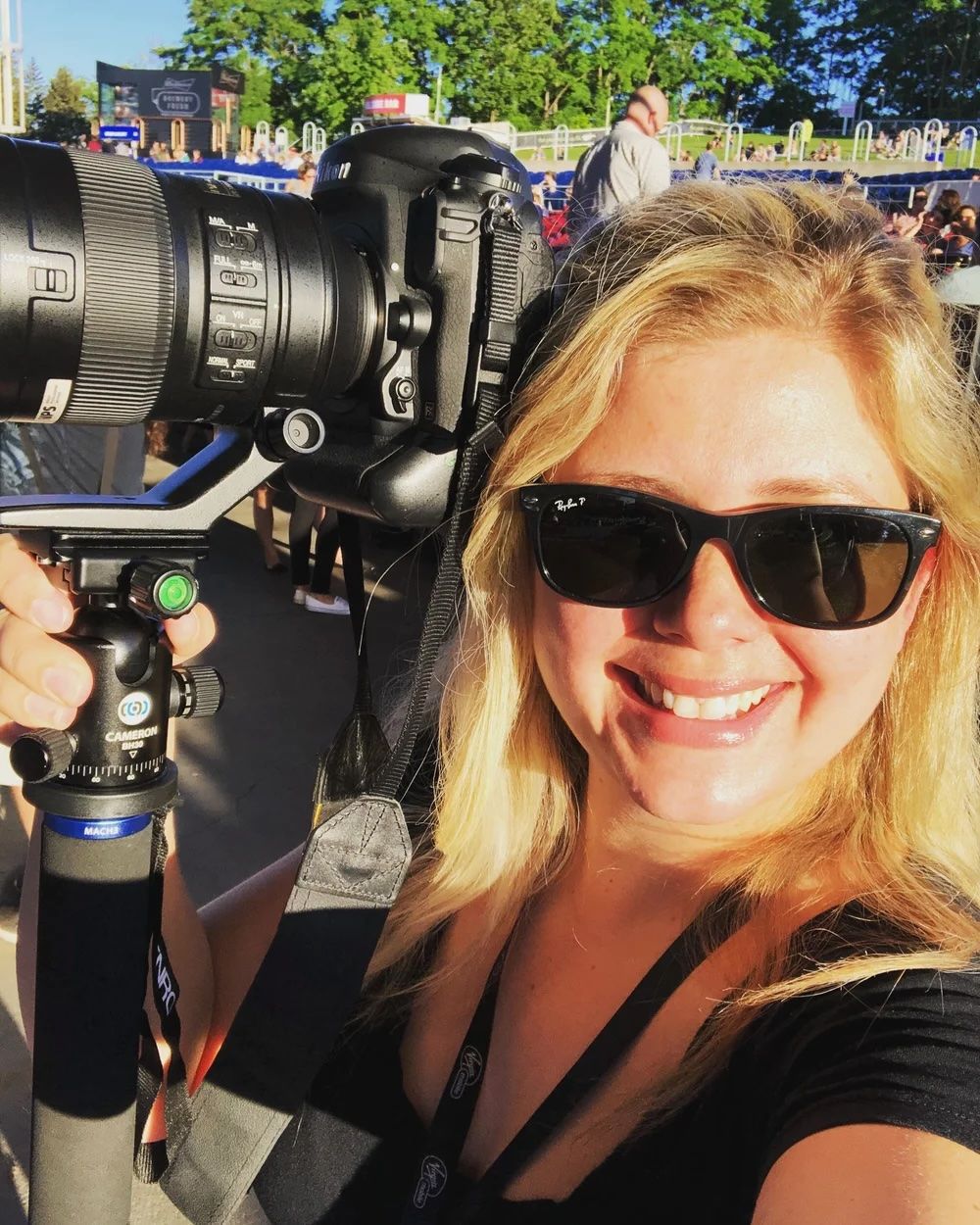 Lisa Mark shooting Beck concert at Budweiser Stage in Toronto
