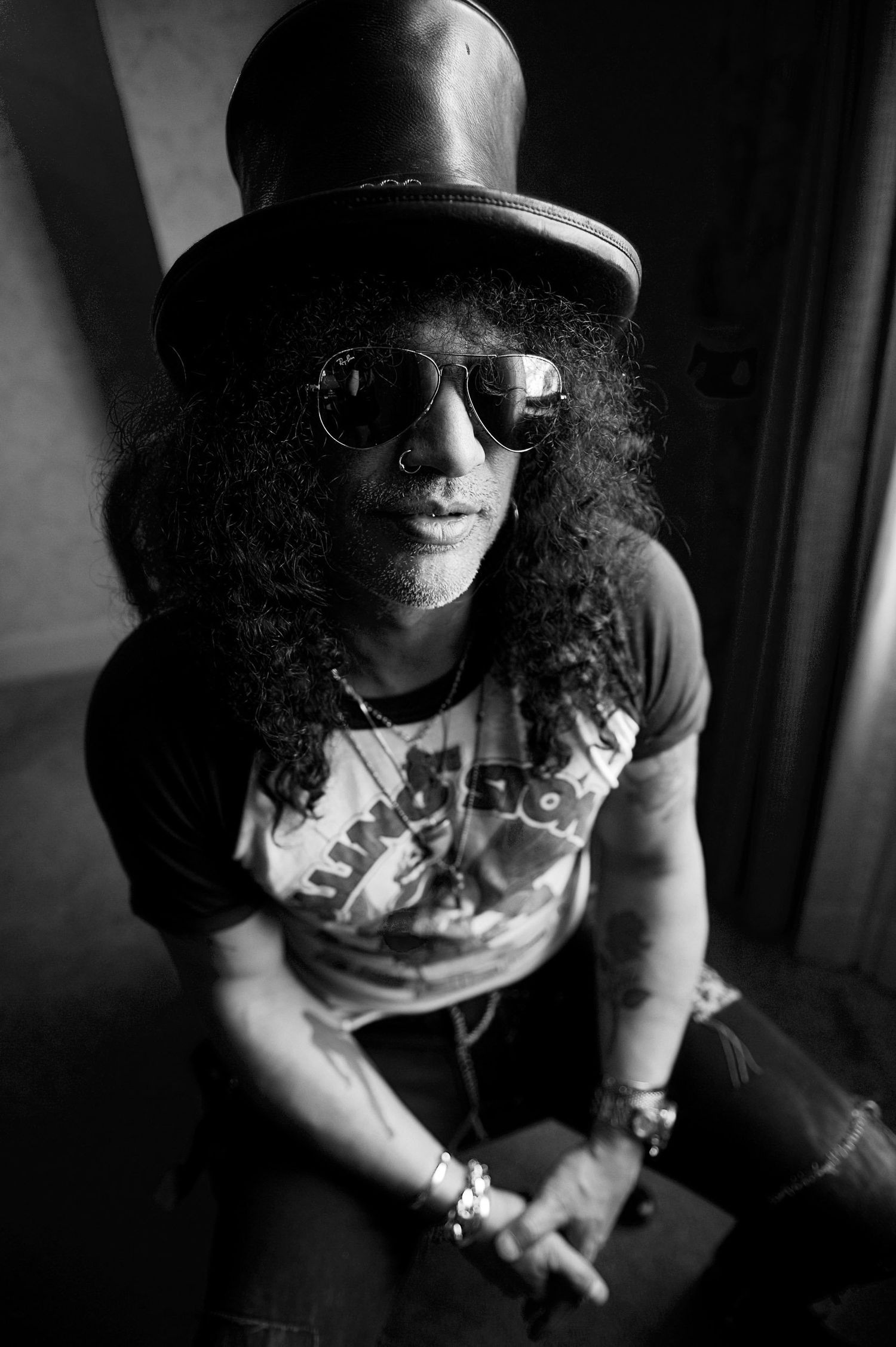 Slash of Guns N’ Roses photographed for Access Magazine by Lisa Mark in 2010.