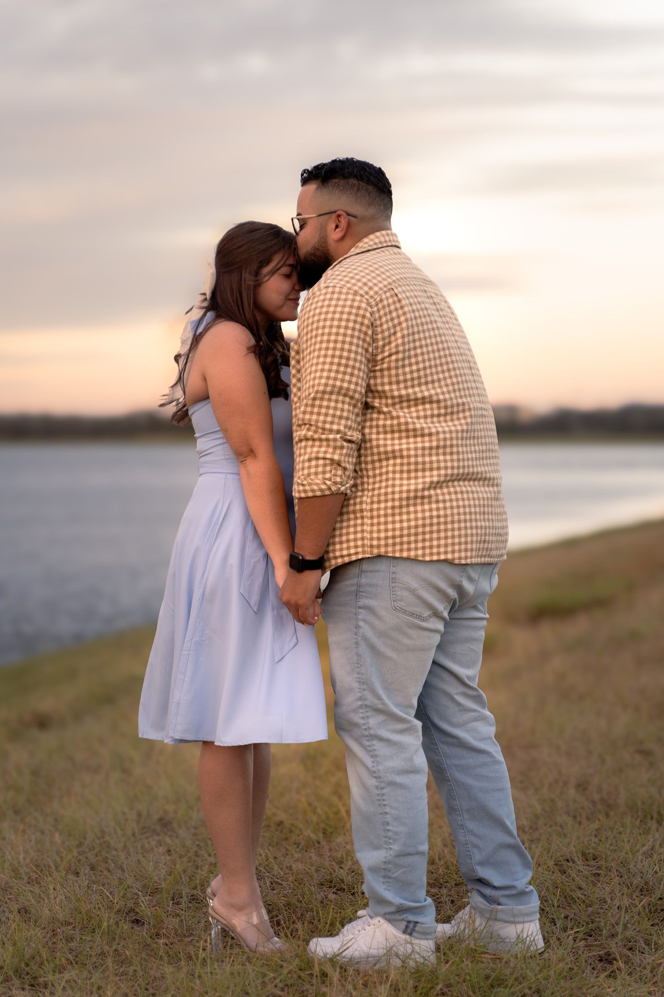 Natural pond couples photography with a warm aesthetic