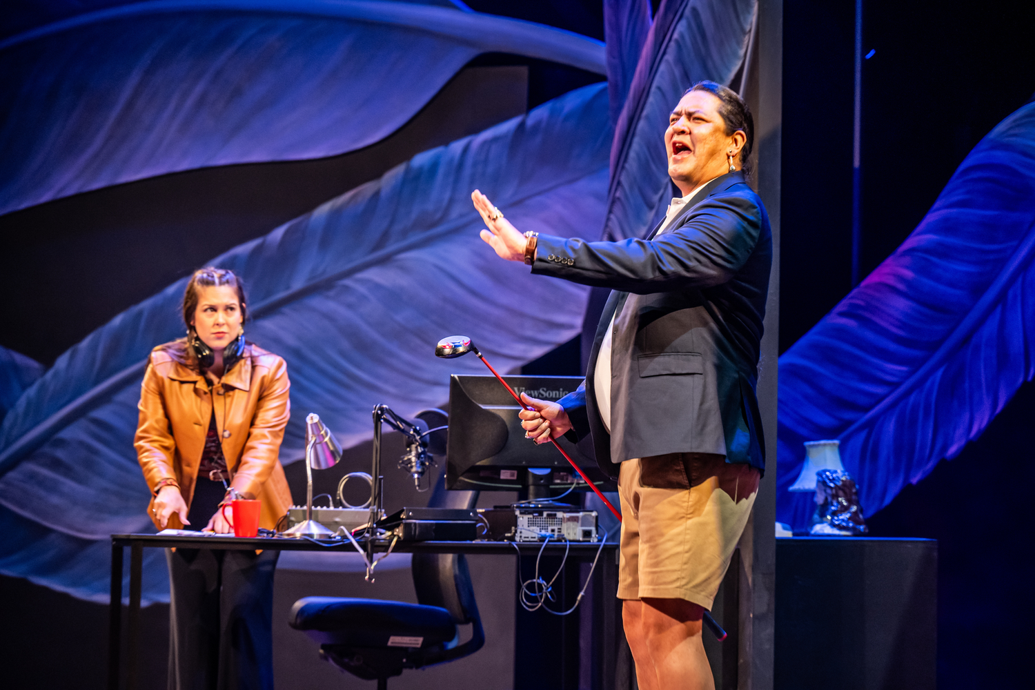 The Secret to Good Tea, Co-pro between The Grand Theatre and the NAC, 2025. Costumes by Yolanda Skelton, photo by Farrell Tremblay.