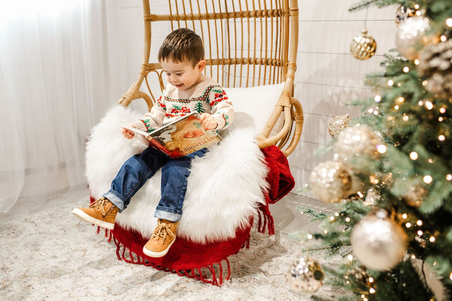 christmas mini photoshoot little boy