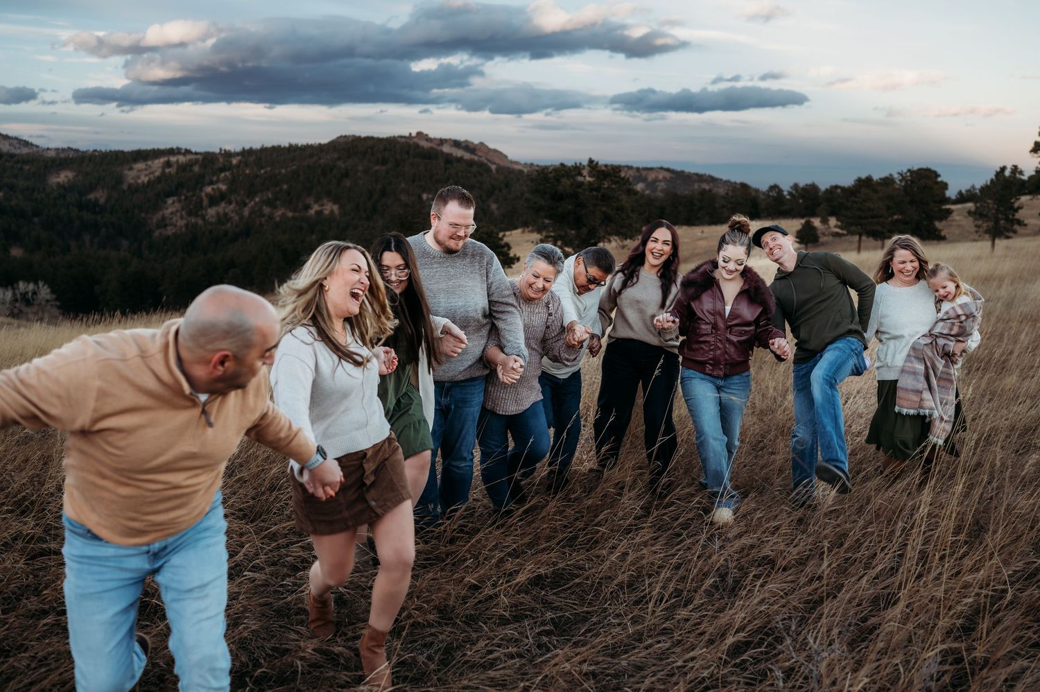Denver family photographer candid outdoor session