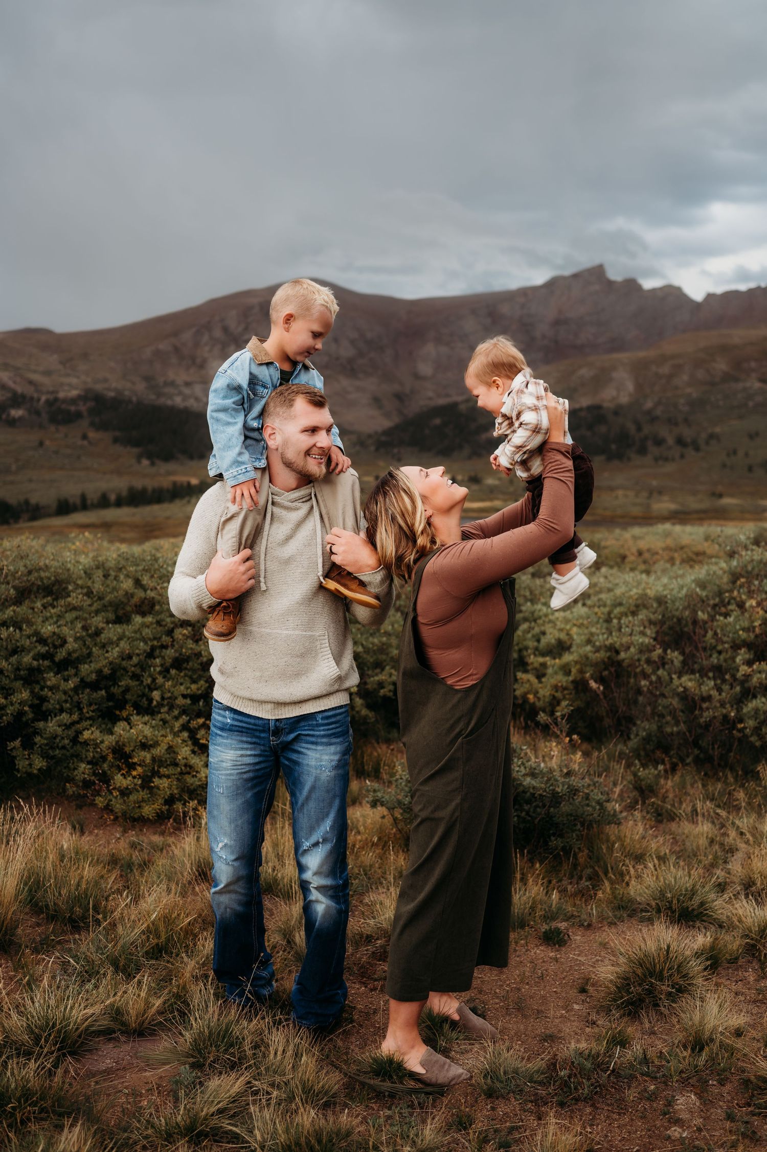 family lifestyle - outdoor session In the mountains near denver Colorado