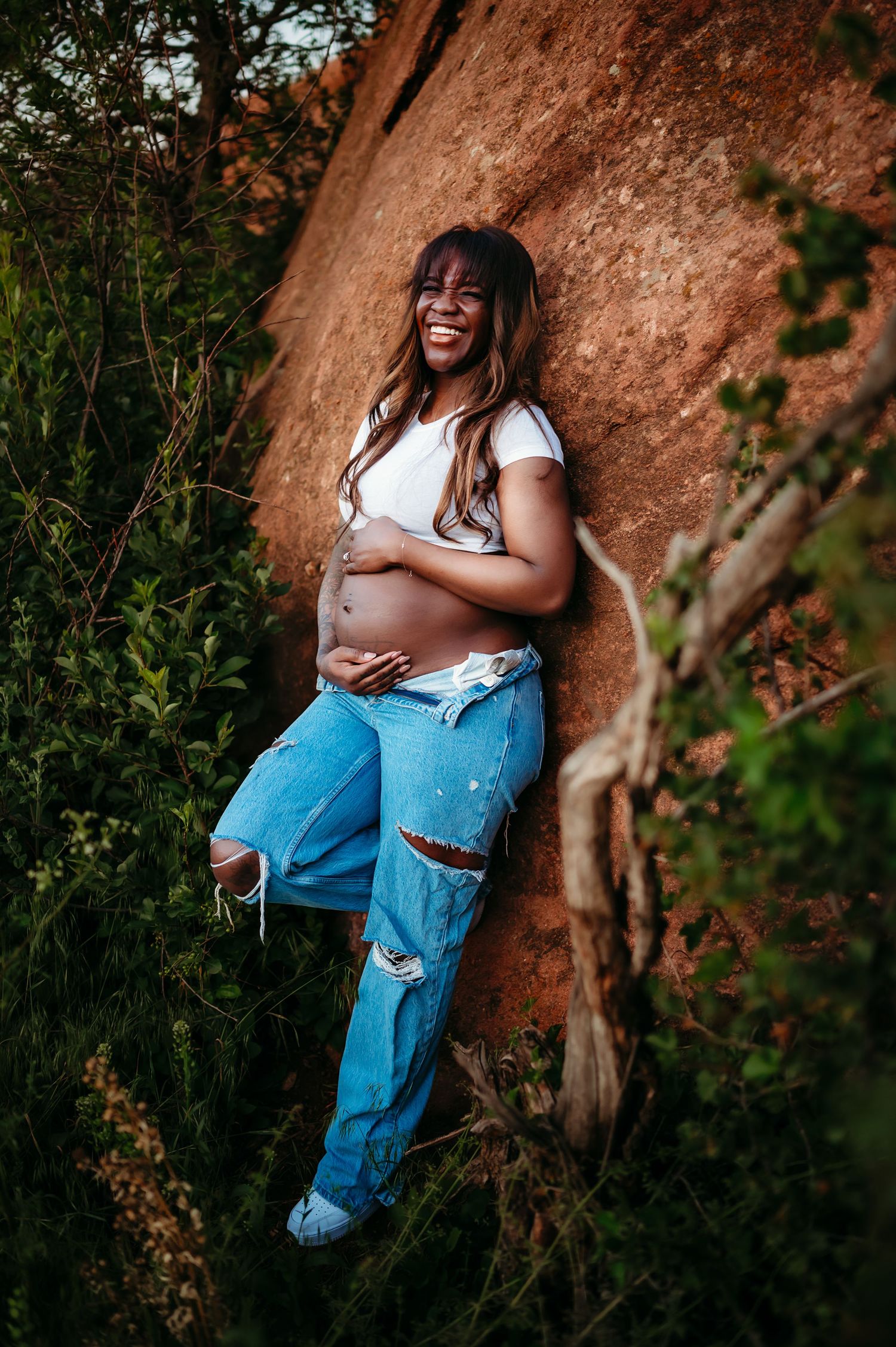 Denver maternity photographer outdoor lifestyle session