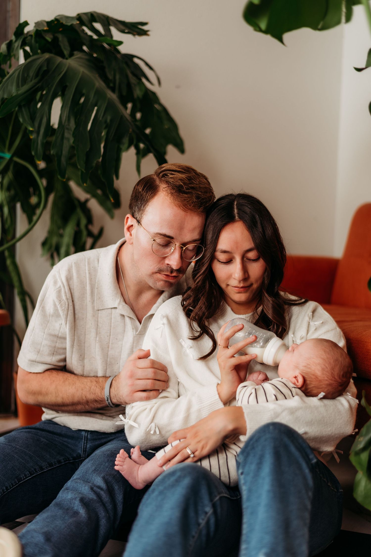 Denver family photographer candid studio session