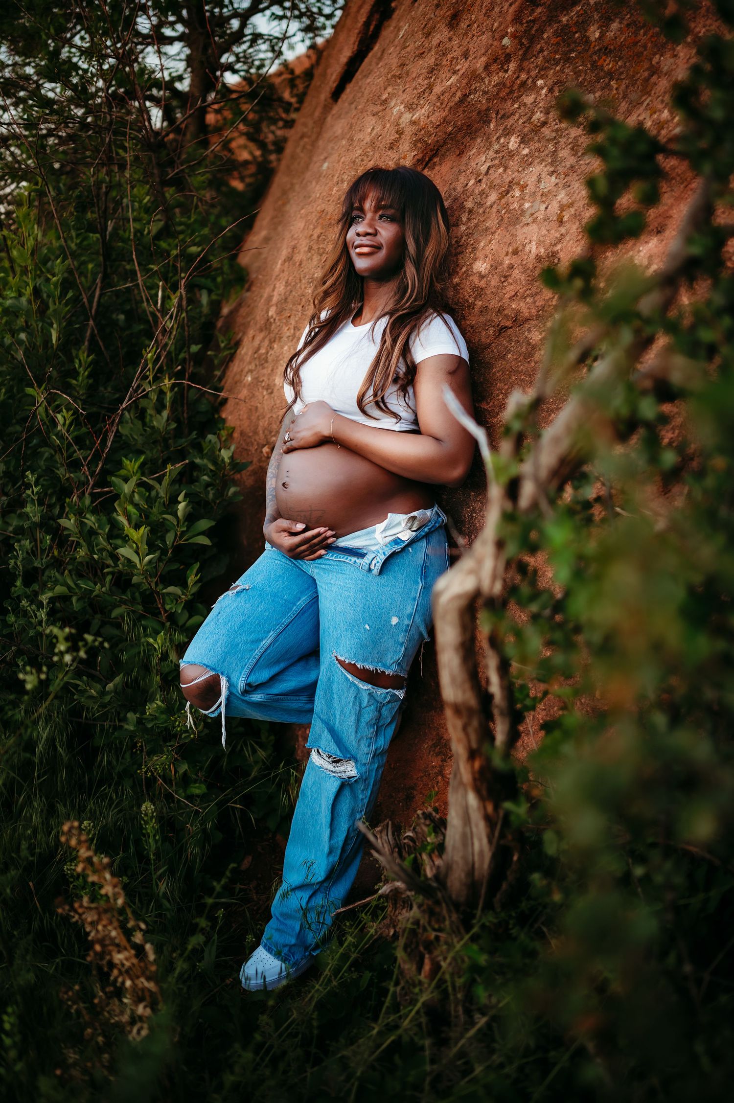 Denver maternity photographer outdoor lifestyle session
