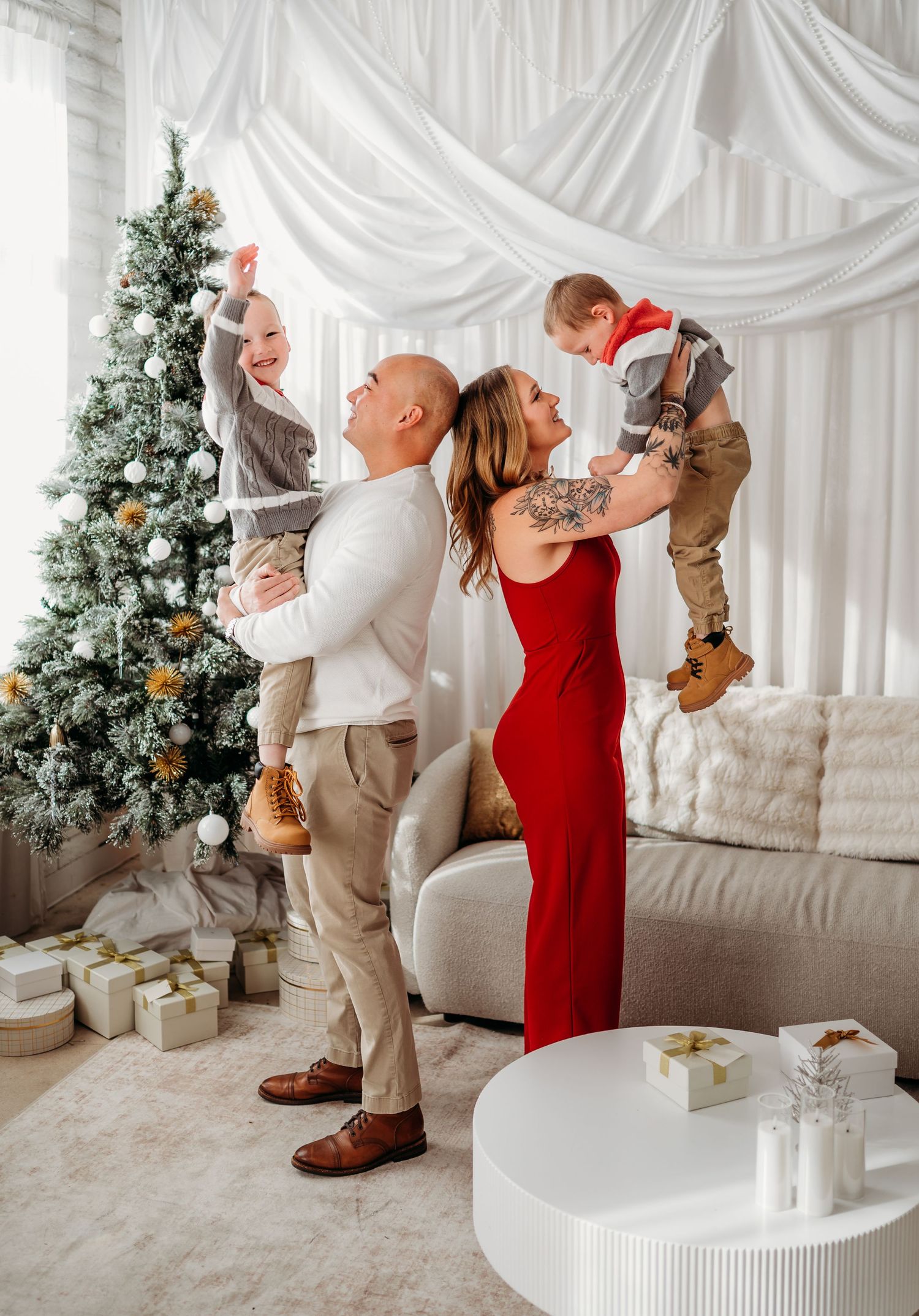 Denver family photographer candid studio session