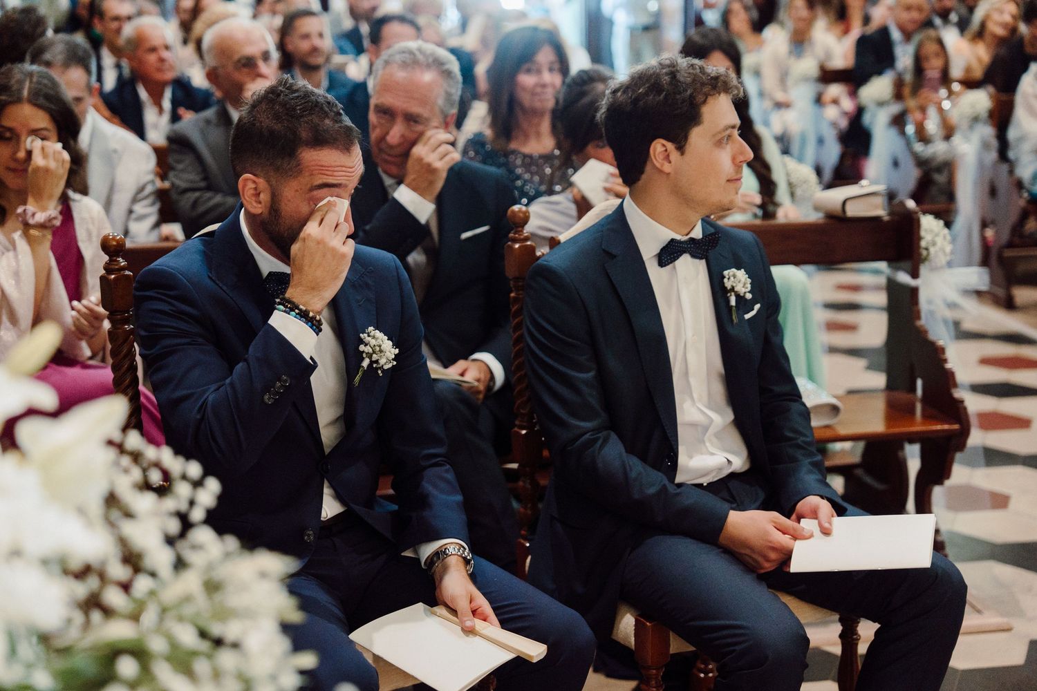 commozione degli invitati