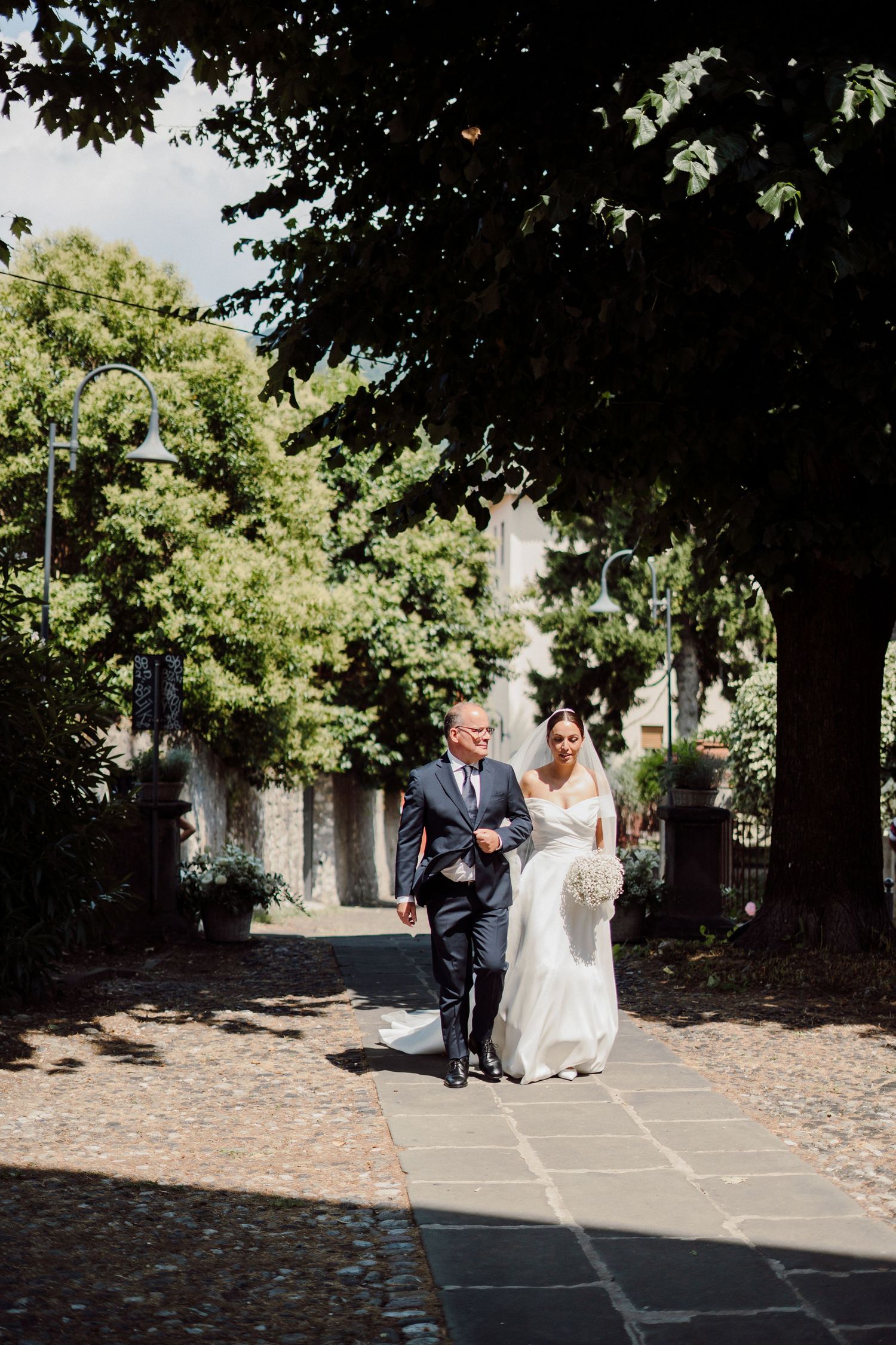 arrivo sposa con papà