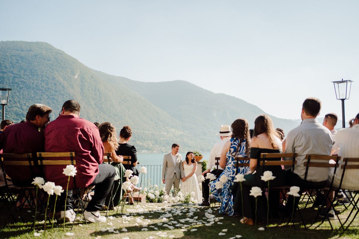 matrimonio a castello oldofredi  a monte isola lettura della promessa vista lago