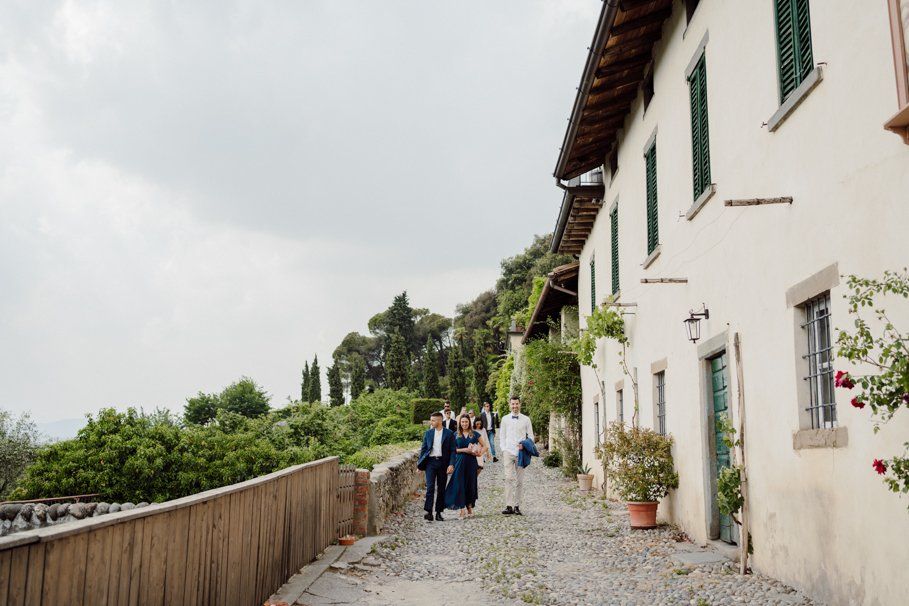arrivo degli ospiti in location a Tenuta Frizzoni