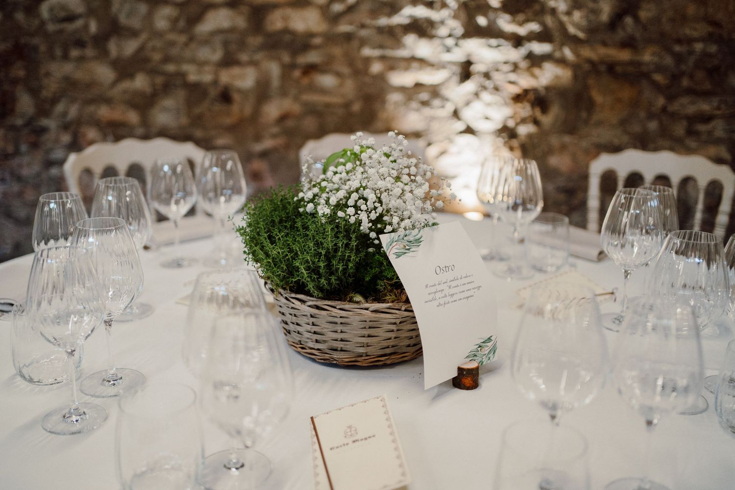 dettaglio mise en place matrimonio al Carlo magno a Collebato Brescia