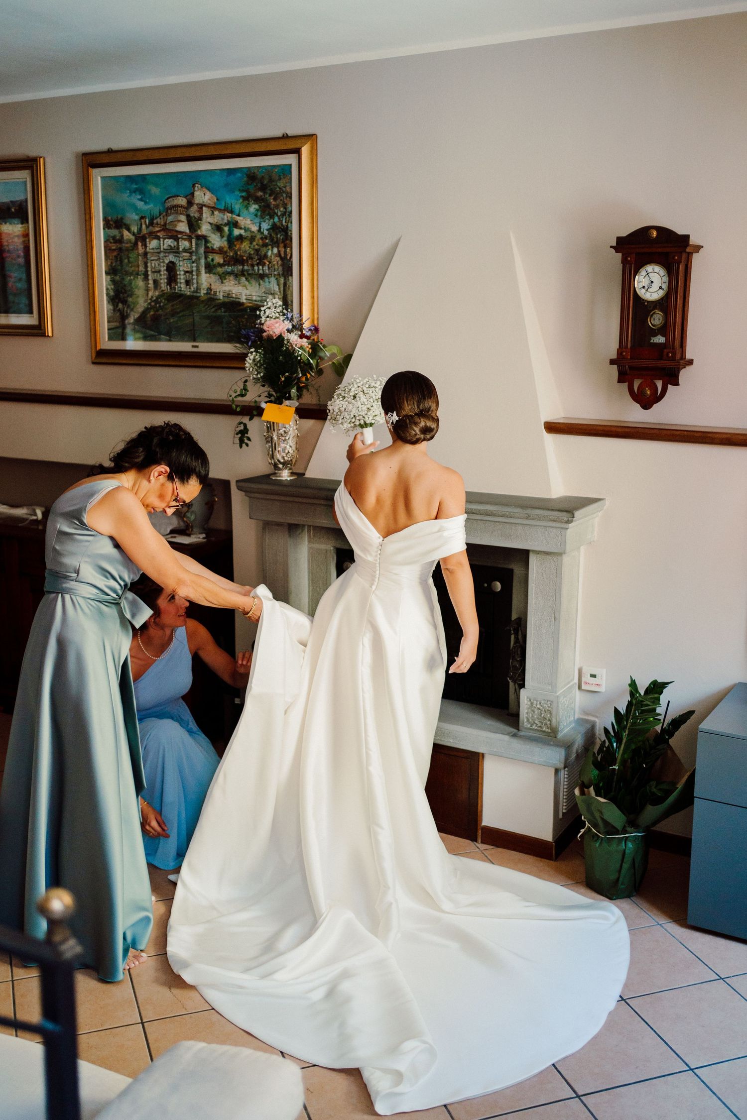 vestizione abito da sposa
