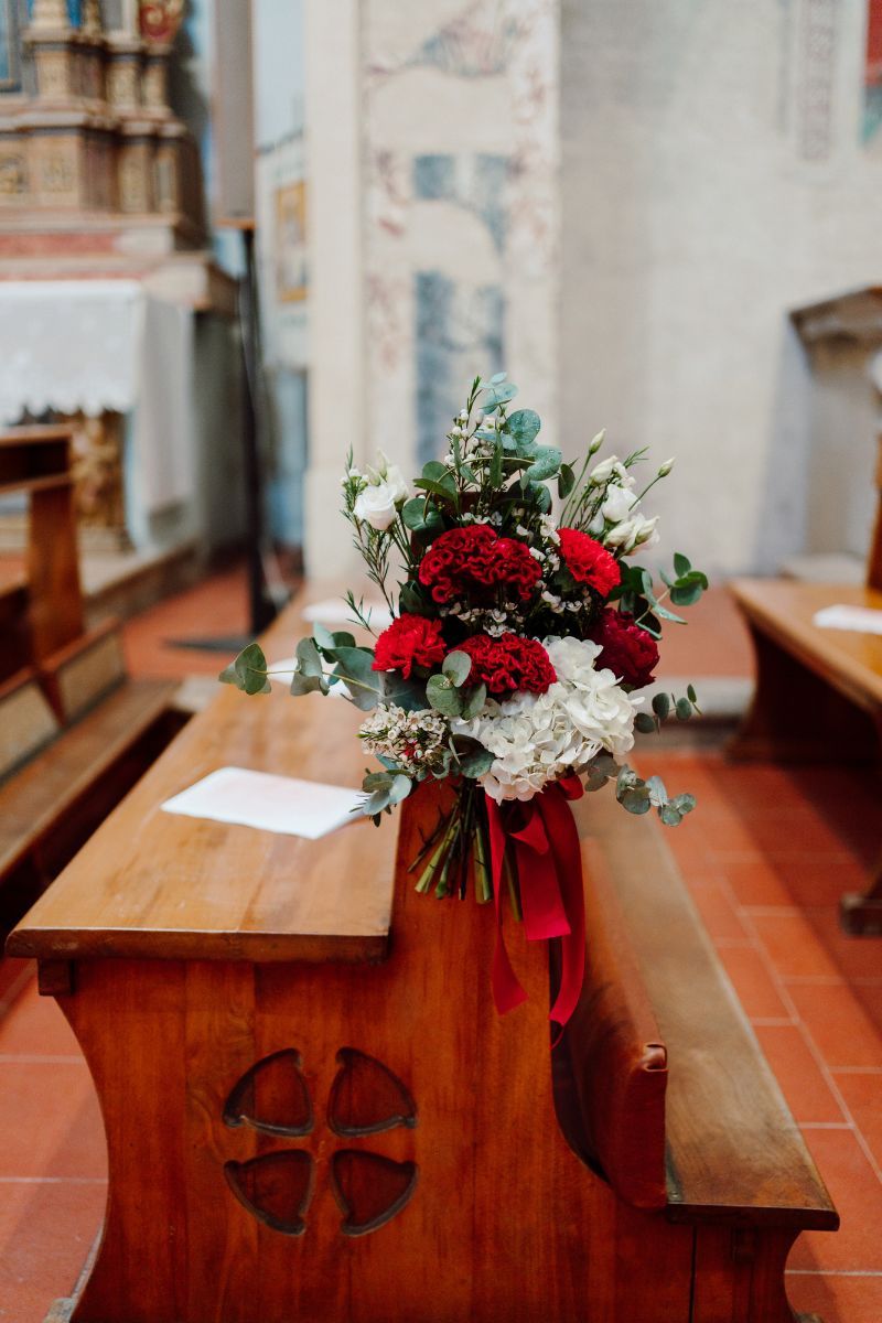 dettaglio allestimento floreale matrimonio a gottolengo