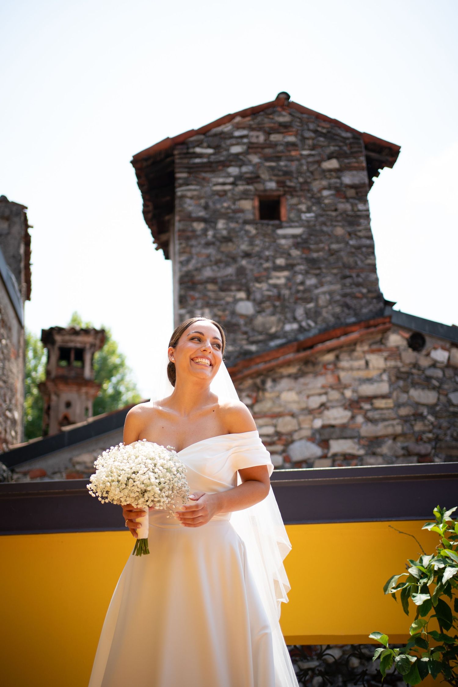 Ritratto fotografico della sposa finiti i preparativi