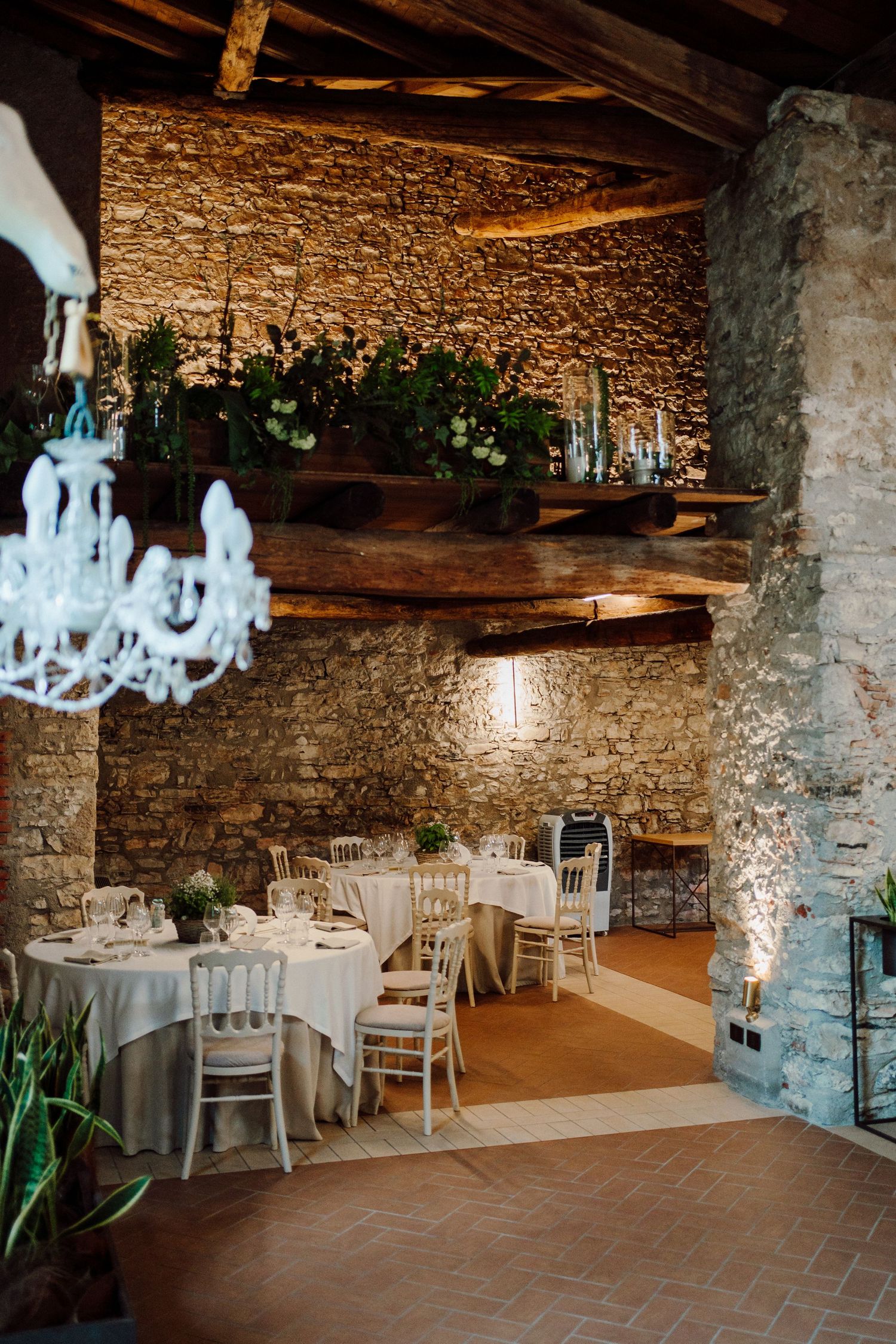 dettaglio allestimento e decorazioni al Carlo magno per la cena di matrimonio
