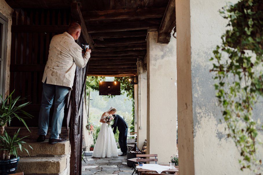 arrivo della sposa in location