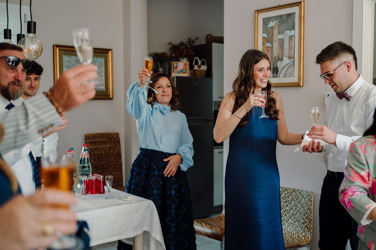 brindisi pre matrimonio a casa della sposa