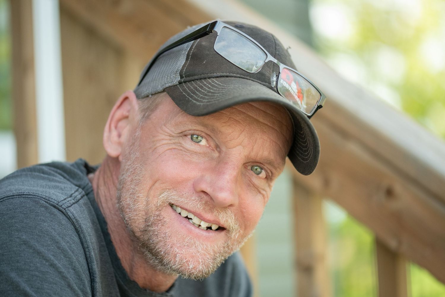 man smiling during family session in Madoc, Ontario _ Yesterday's Focus