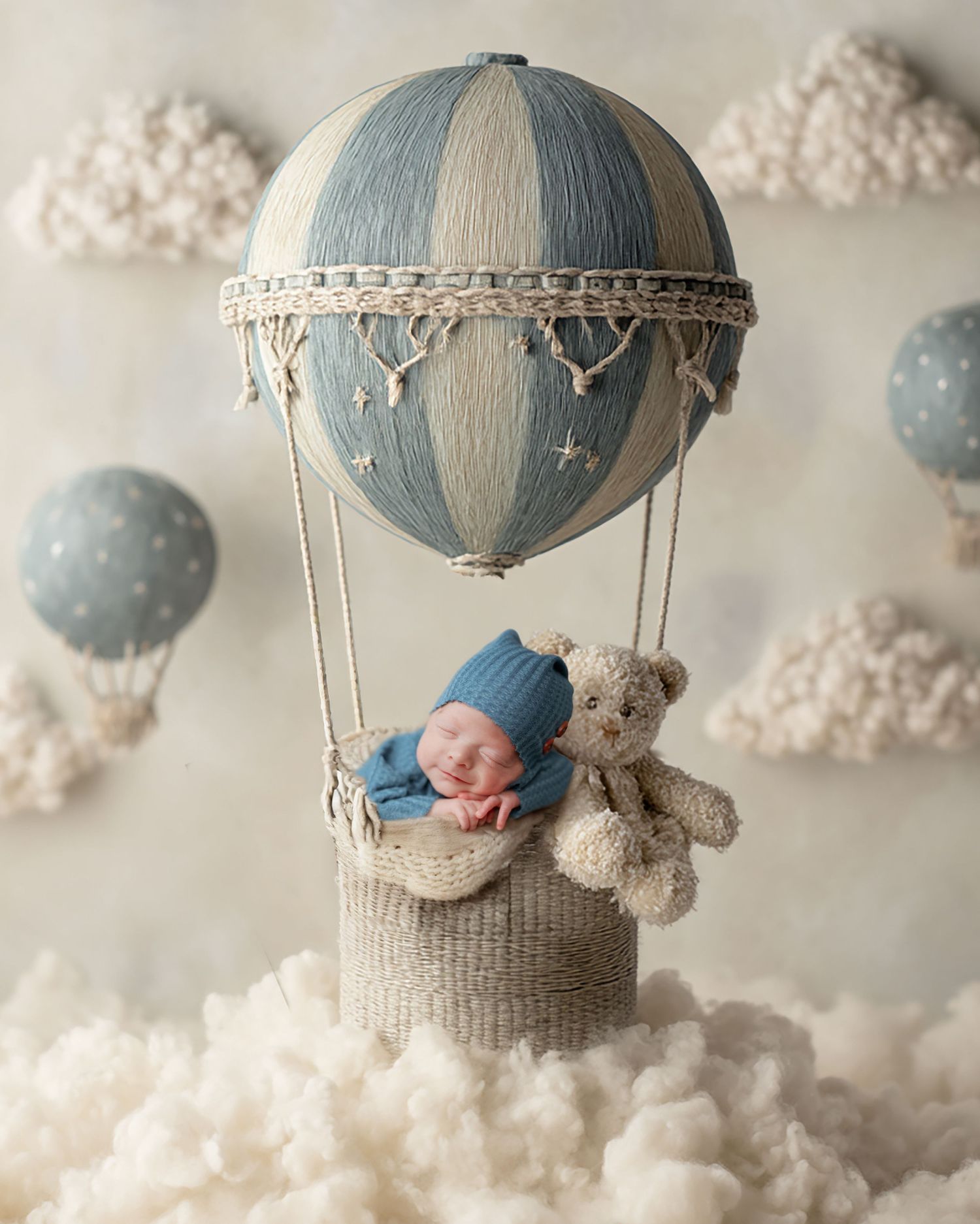 newborn in balloon during newborn session in Havelock Ontario | Yesterday's Focus
