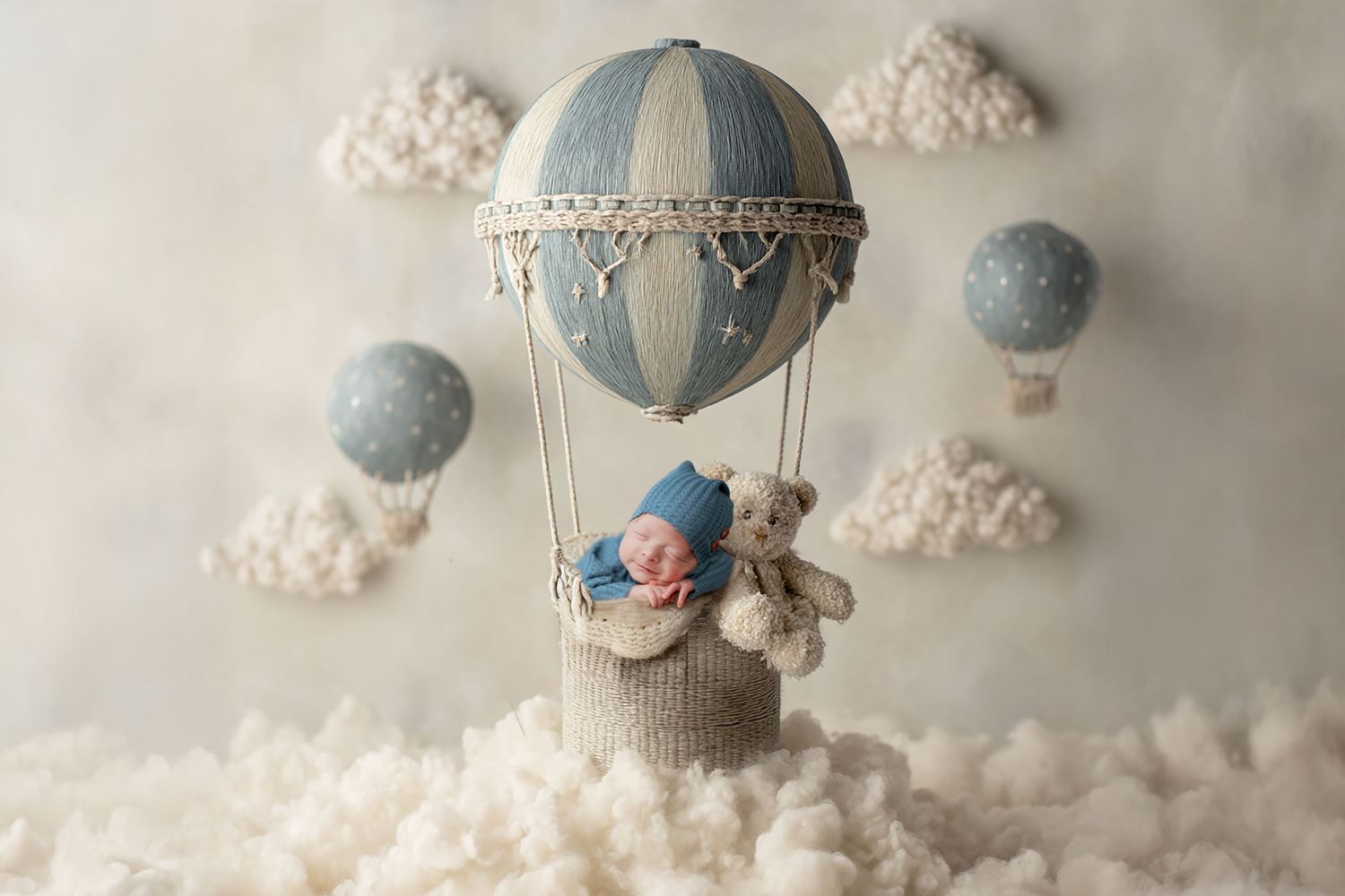 Newborn baby photographed in neutral tones during studio session in Madoc, Ontario | Yesterday's Focus