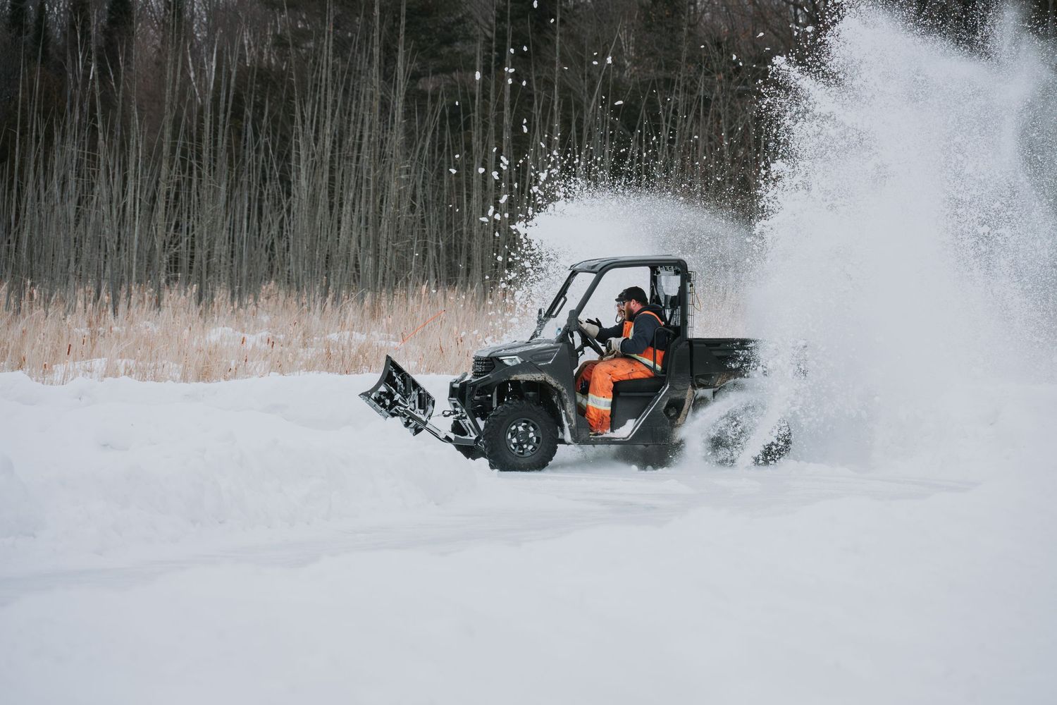 side by side snow flying in winter | Madoc Ontario | Yesterday's Focus Photography